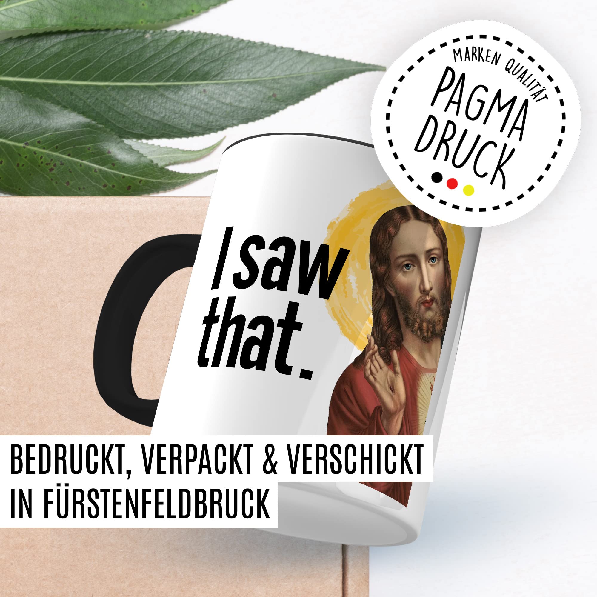 Jesus Tasse Meme Geschenkidee Humor Kaffeetasse mit lustigen Spruch Geschenk für Kollege Kaffeebecher Christus Peeking Becher