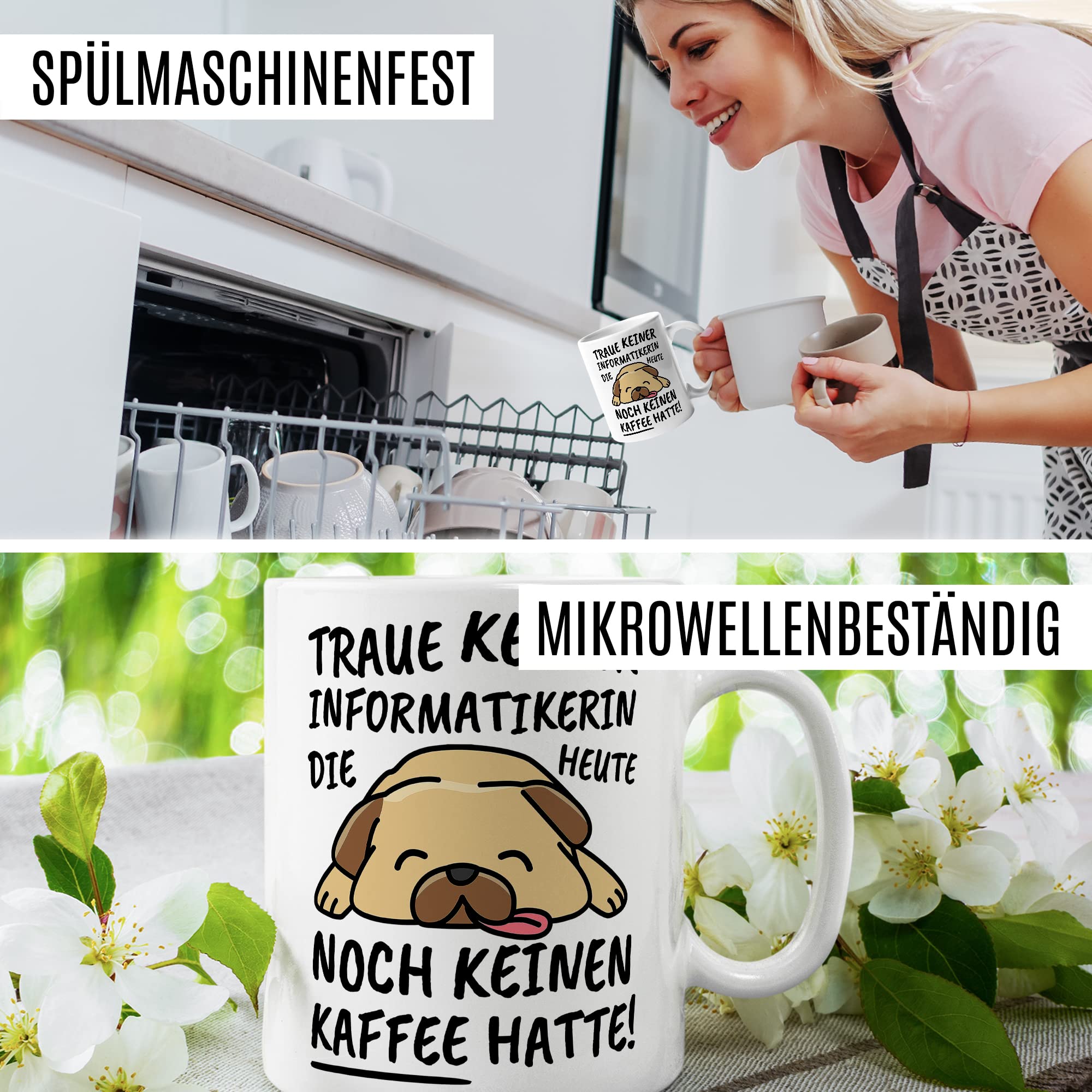 Tasse Informatikerin lustig, Informatikerin Geschenk Beruf, Spruch Kaffeebecher Informatikerinnen Geschenkidee, Informatik Kaffee-Tasse Teetasse Becher