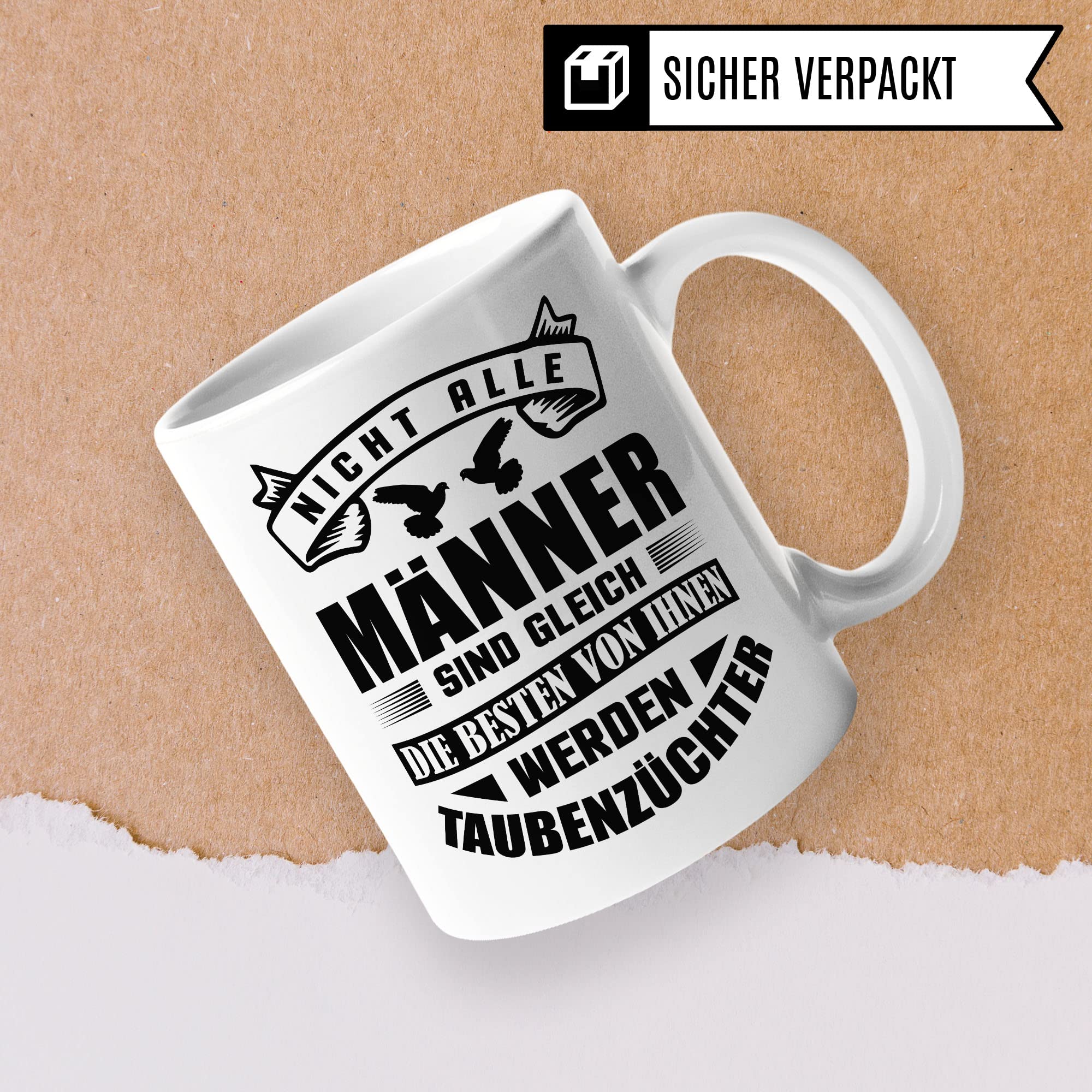 Taubenzüchter Tasse Geschenkidee, Kaffebecher mit Spruch lustig, Taubenzucht Geschenk, Kaffeetasse Humor Witz Geschenk für Männer, Taube Teetasse