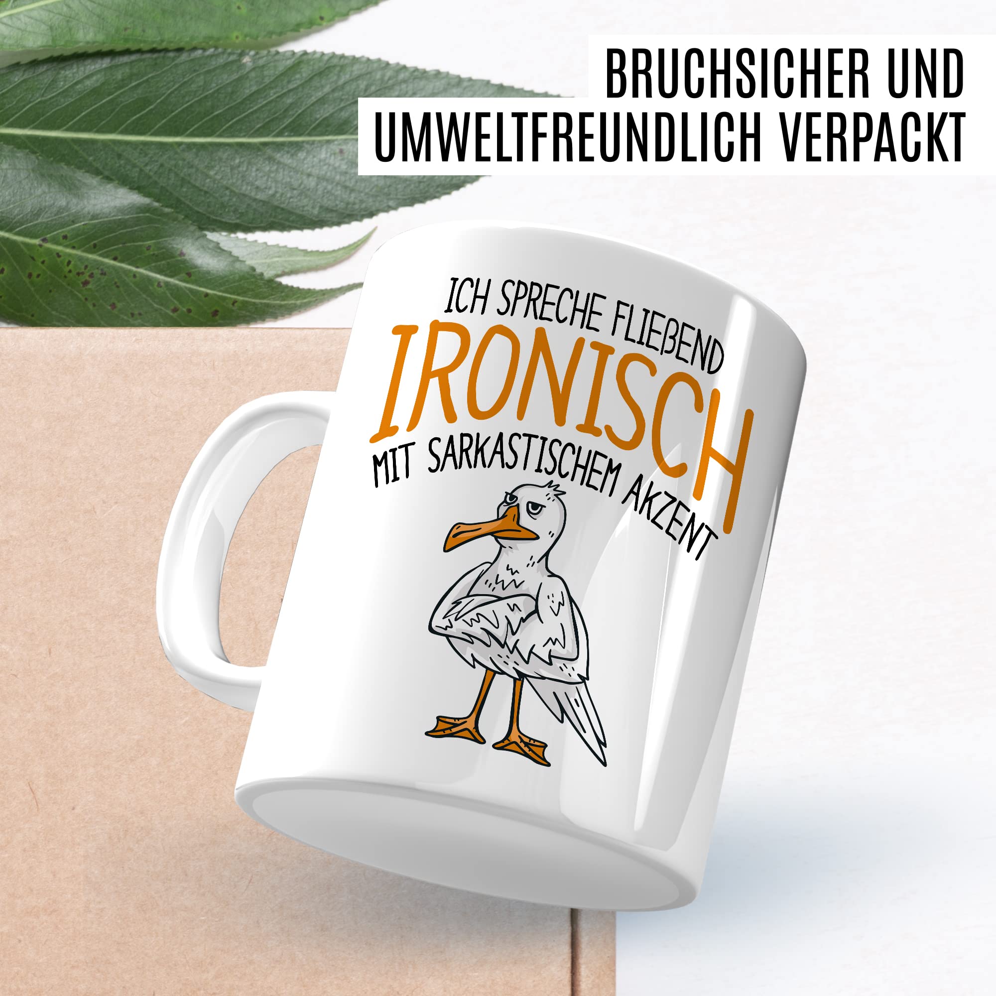 Tasse Sarkasmus Geschenk, Ich spreche fließend ironisch mit sarkastischem Akzent Geschenkidee Kaffee-Becher Kaffeetasse Ironie Sarkasmus Teetasse Witztasse Tasse mit Spruch lustig