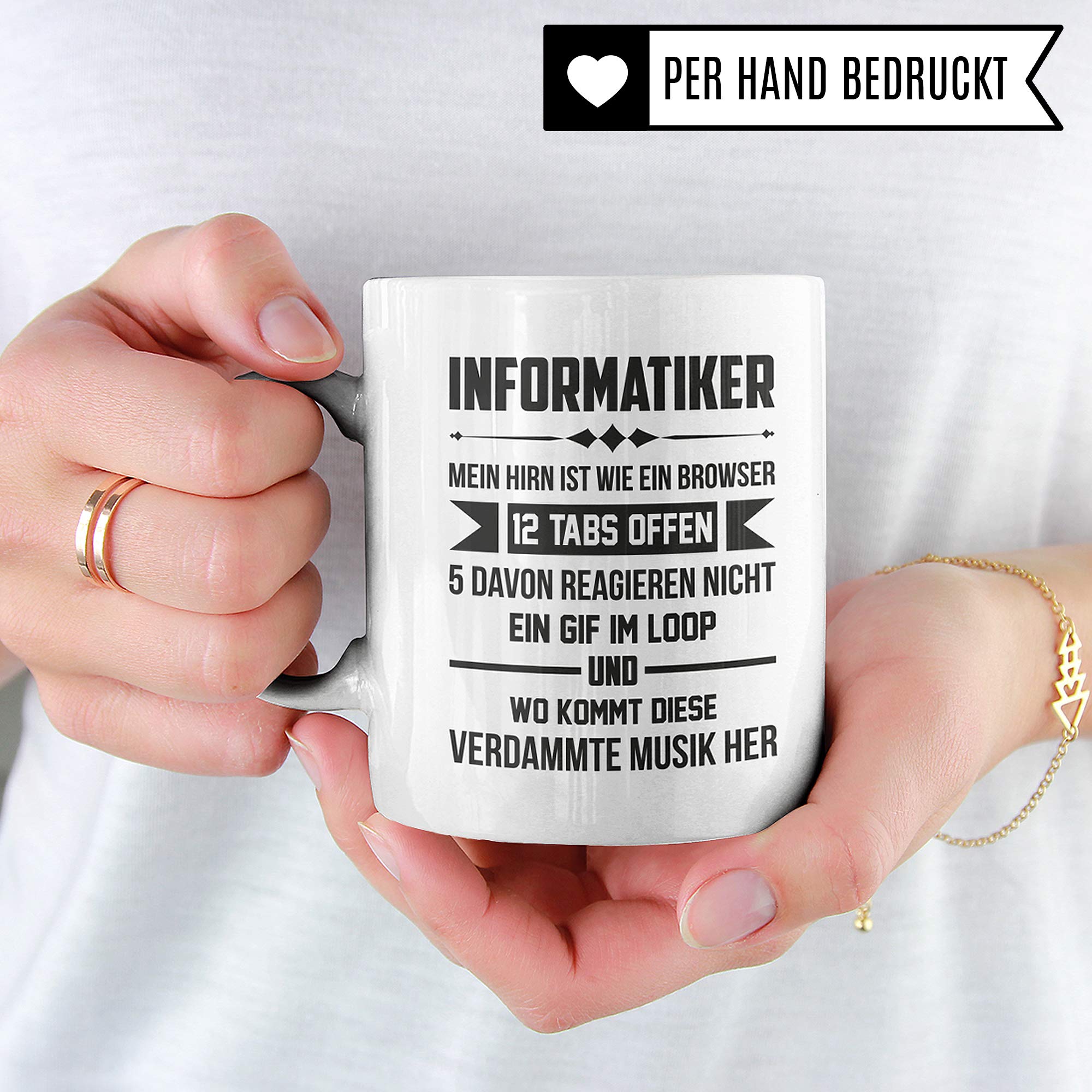 Pagma Druck Tasse Informatiker - Informatik Kaffeebecher Geschenk Spruch - Programmierer Entwickler Becher Developer IT Geschenkidee