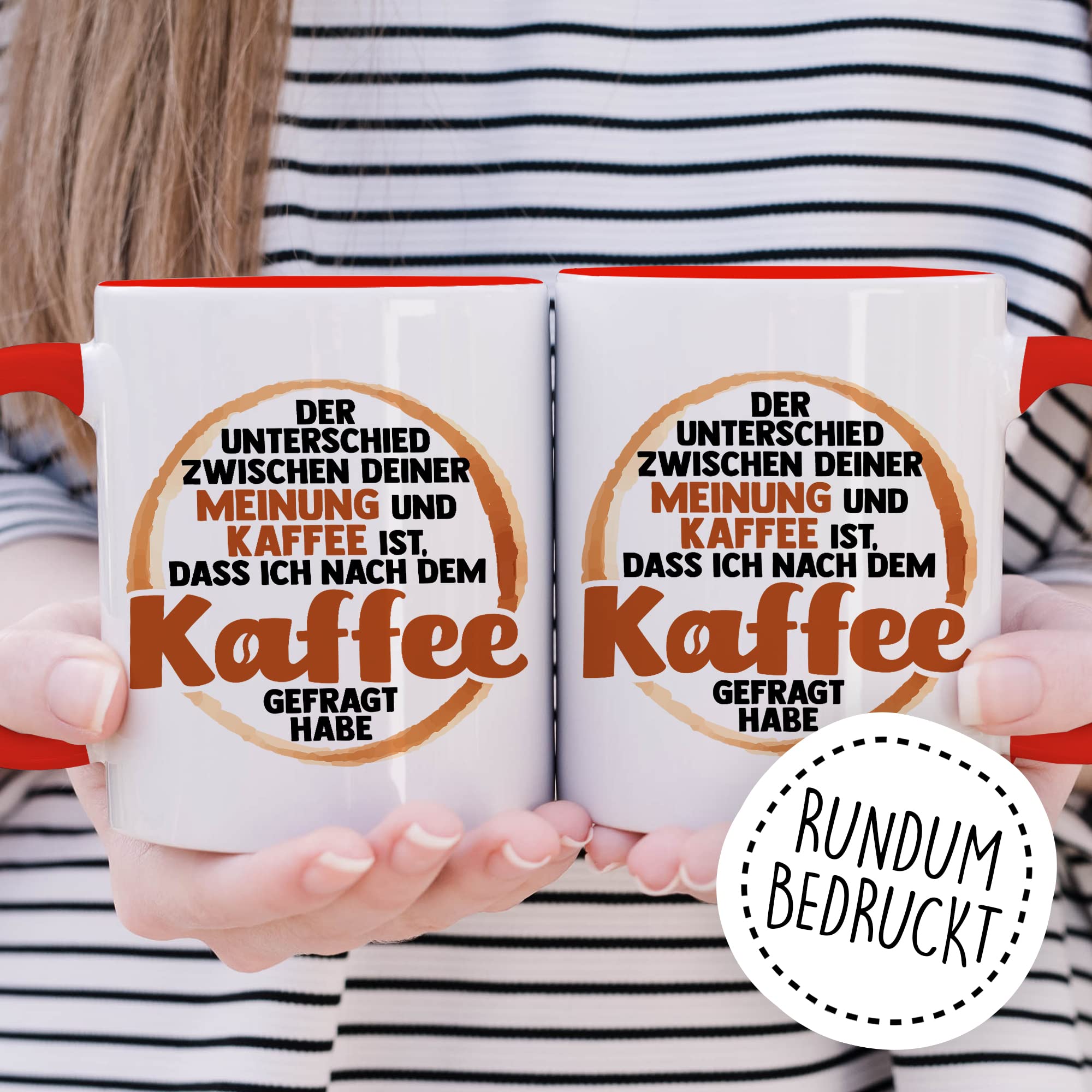 Tasse lustig Kaffeetasse mit Spruch Unterschied zwischen Kaffee und deiner Meinung Kaffee-Becher lustig Witz Teetasse Geschenk Humor Geschenkidee Sarkasmus Büro Zuhause