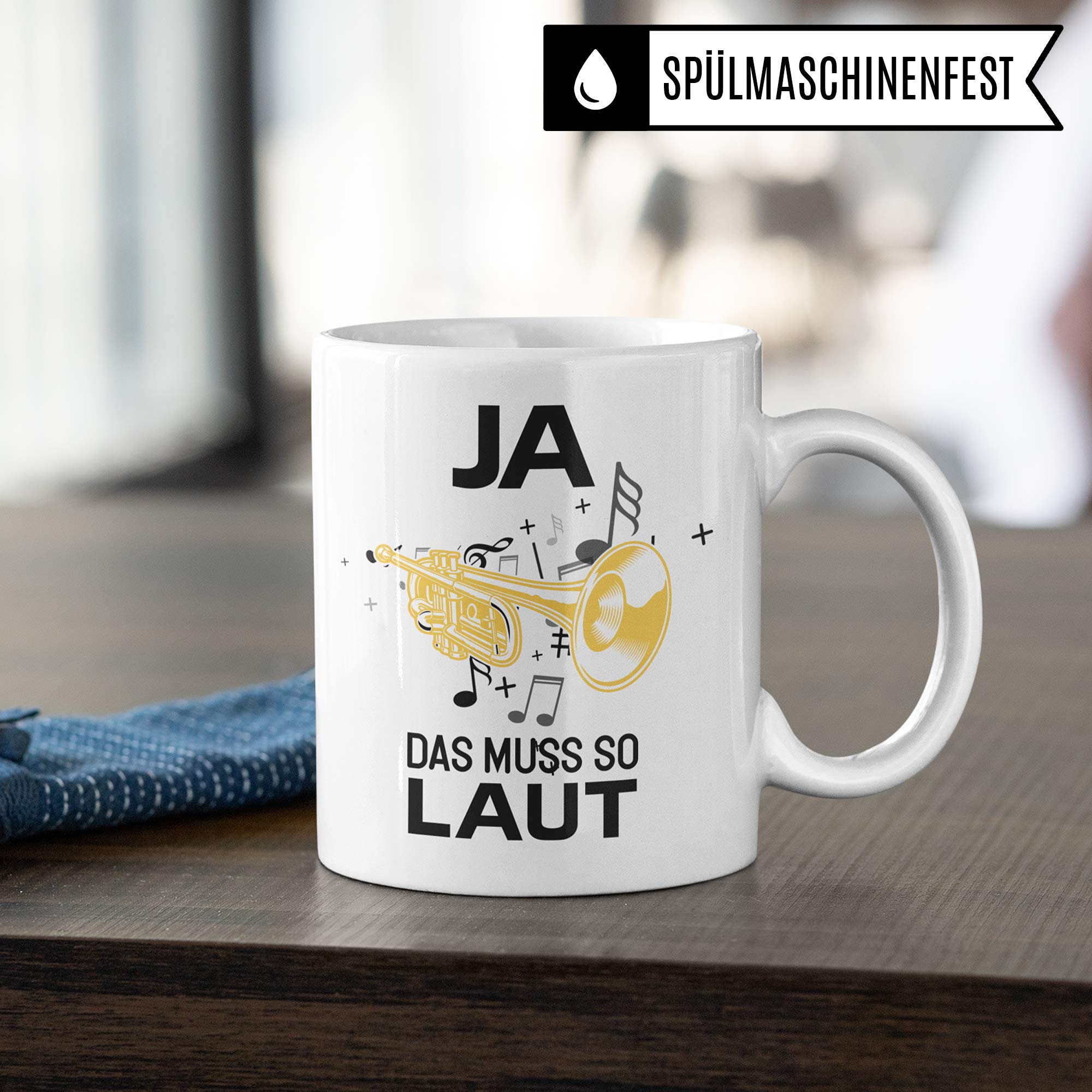 Pagma Druck Trompete Tasse, Musiker Geschenke Trompete, Kaffeetasse für Trompeter und Trompetenspieler, Trompete Geschenkideen Becher Deko Musiker Blechbläser Dekoration Spruch