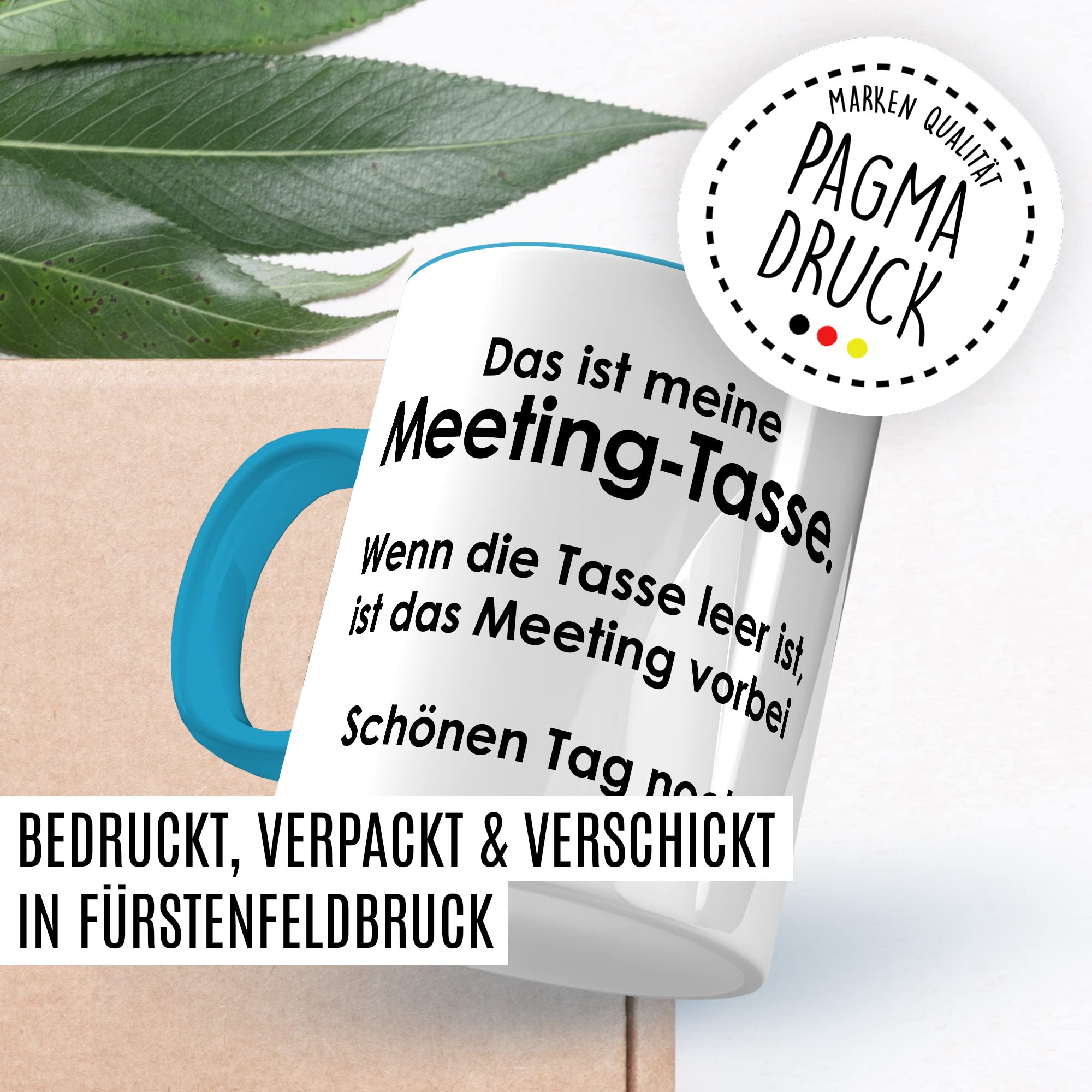 Tasse Meeting, Das ist meine Meeting-Tasse wenn die Tasse leer ist ist das Meeting vorbei Geschenk Geschenkidee Kaffeetasse Tasse mit Spruch lustig Kaffee-Becher Büro-Geschenk