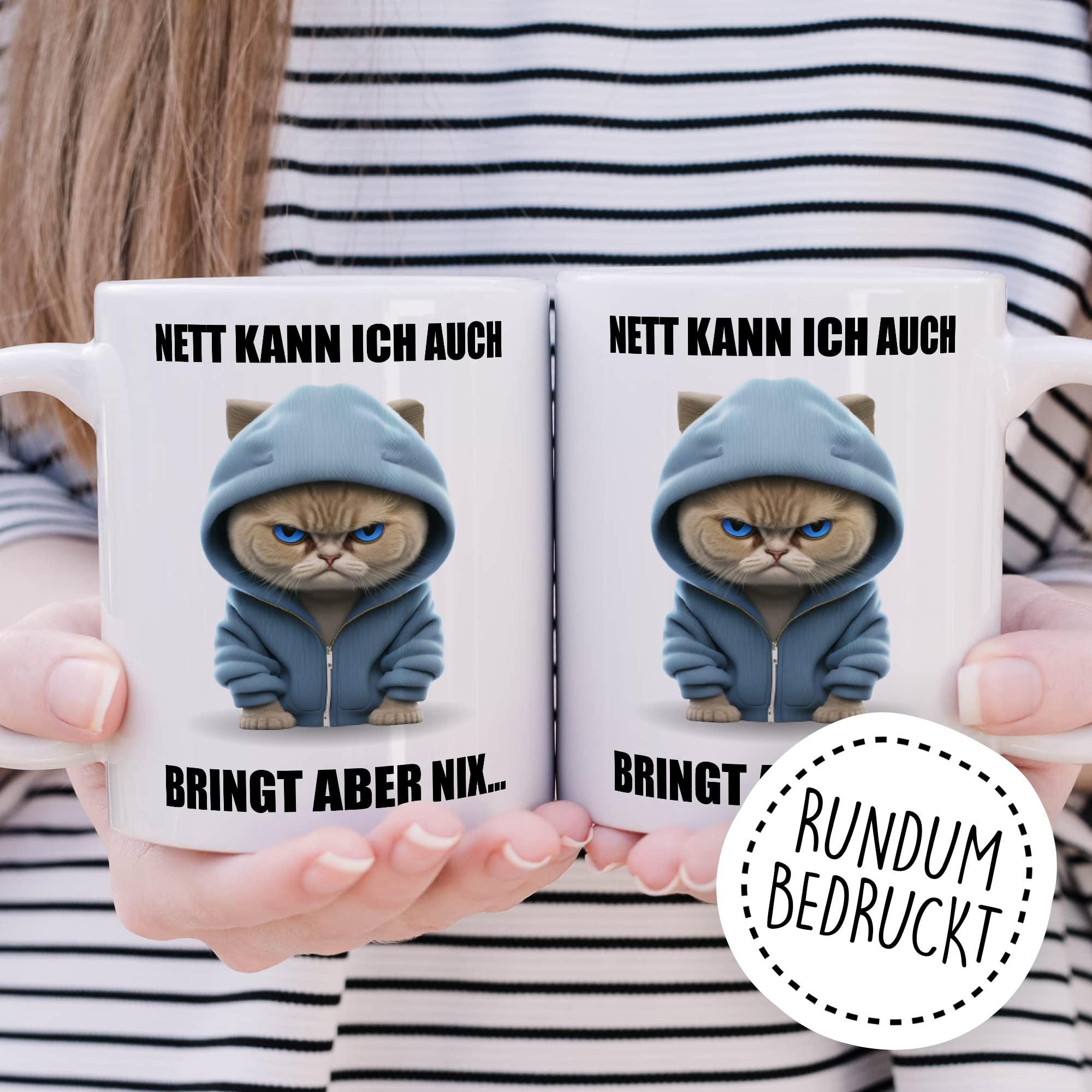 Katzen Tasse Katze Geschenk lustig Katzenmama Geschenkidee Kater Kaffeebecher Katzenpapa Teetasse