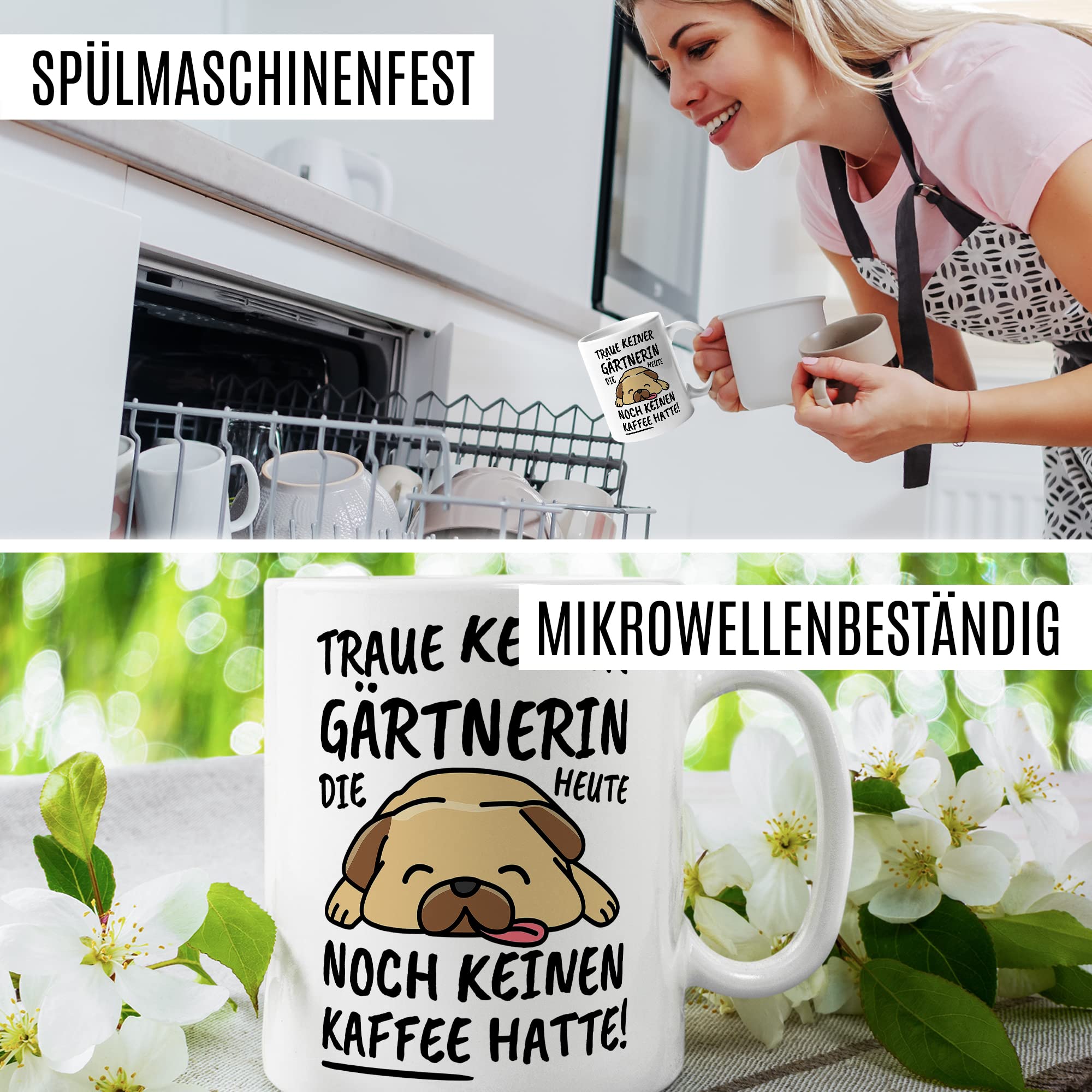 Tasse Gärtnerin lustig Gäertnerin Geschenk Beruf Spruch Kaffeebecher Gäertnerinnen Geschenkidee Garten Gartenbau Gartencener Kaffee-Tasse Teetasse Becher