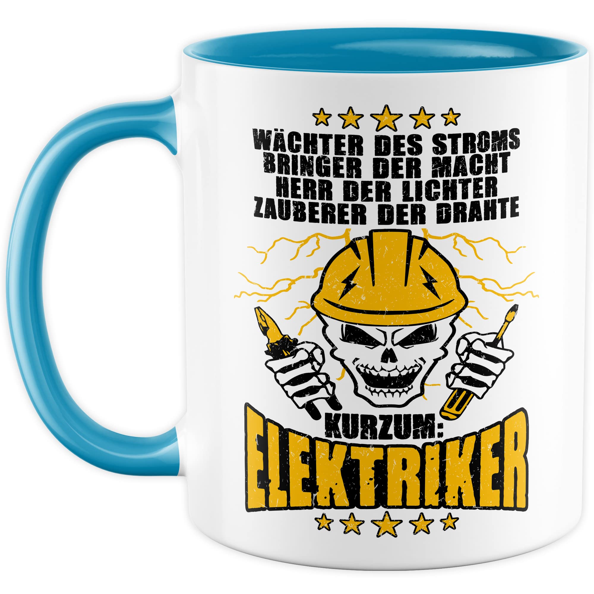 Elektriker Tasse Elektronik Geschenkidee Installateur Kaffeetasse Geschenk für Elektrotechniker Kaffeebecher Drahtzieher Becher