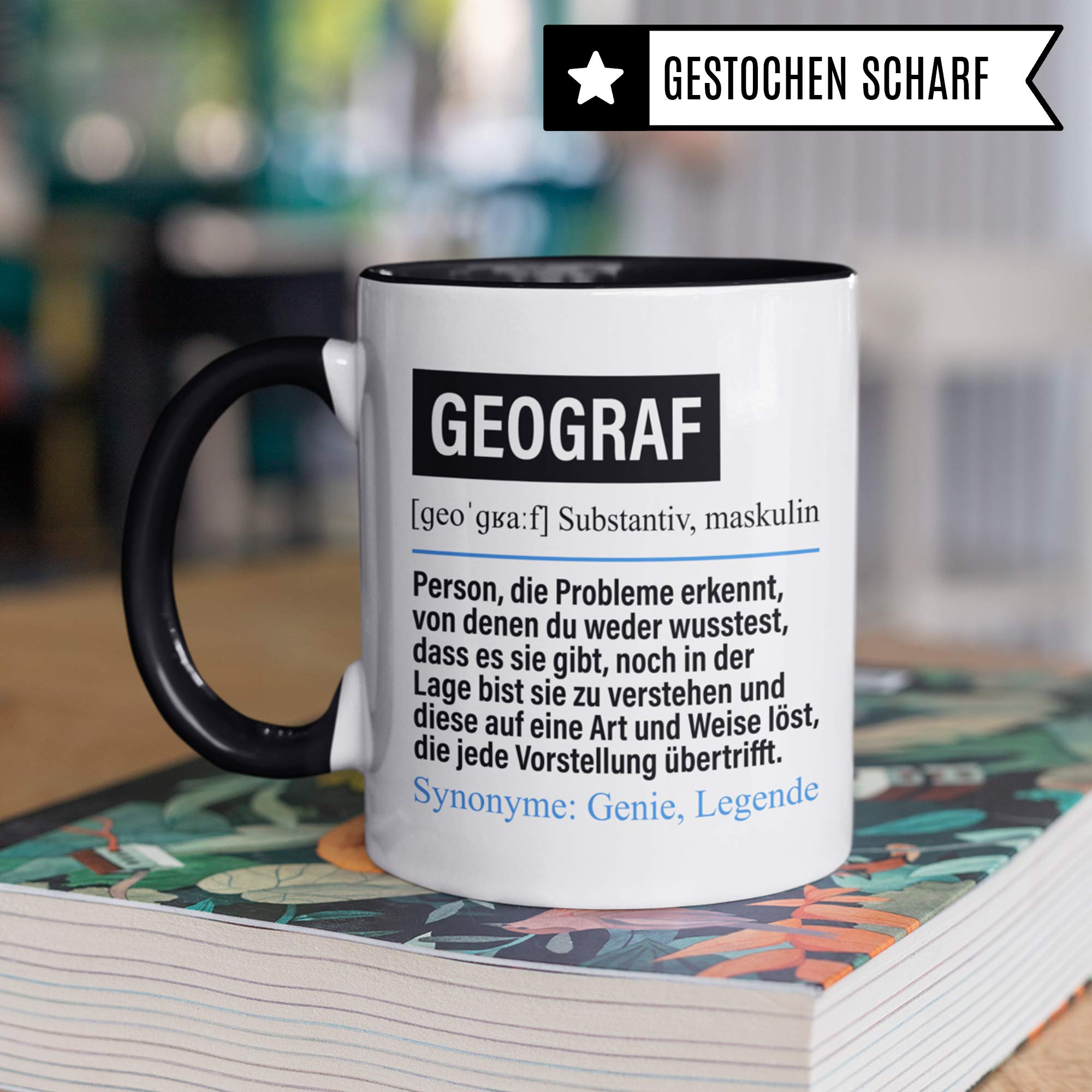 Pagma Druck Tasse Geograf lustig, Geograf Geschenk, Spruch Geografie Kaffeebecher Geschenkidee, Kaffeetasse Beruf Erdkunde Geograph Teetasse Geographie Becher