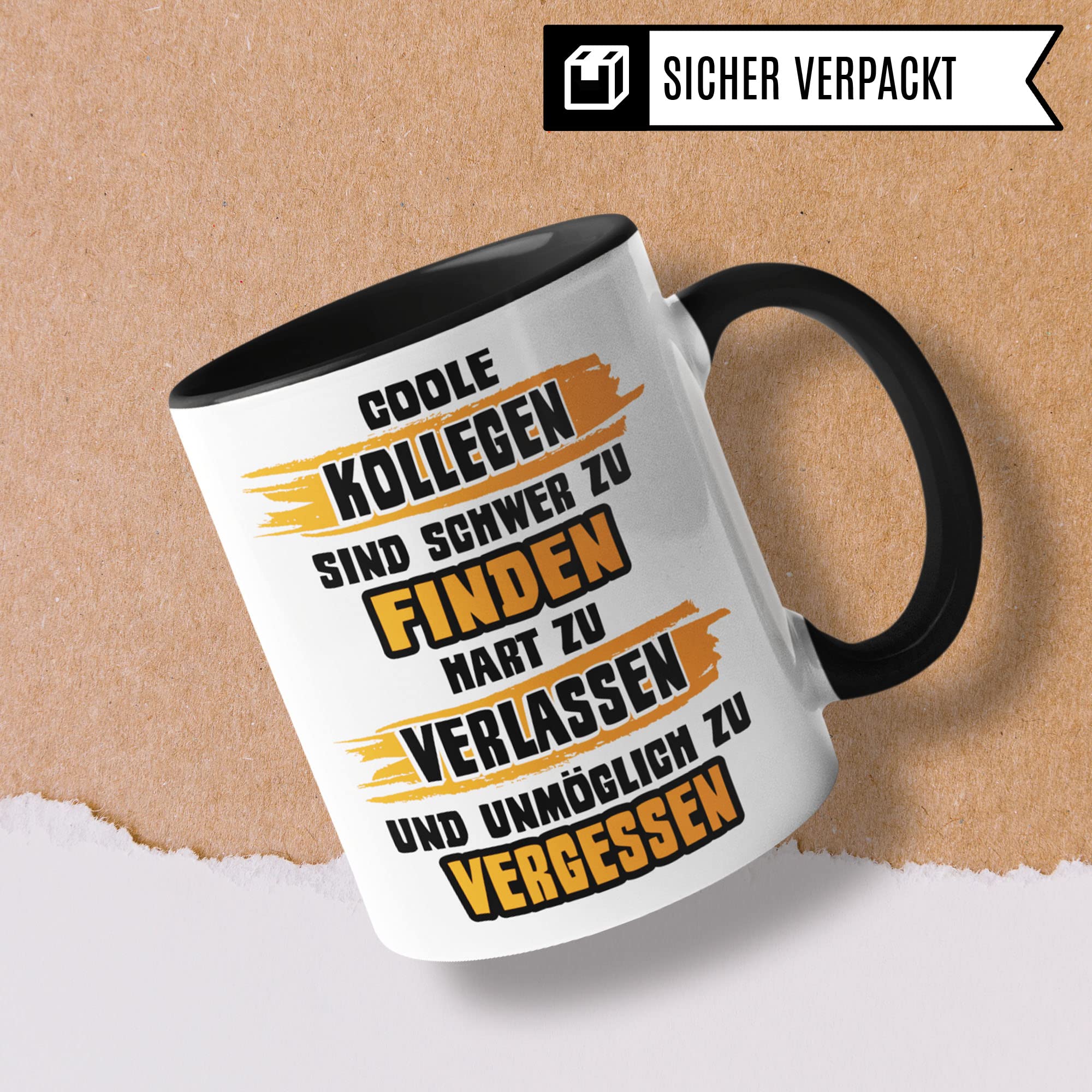 Tasse Kollege Abschied: Coole Kollegen Sind Schwer Zu Finden Spruch, Büro Geschenk für Arbeitskollegen, Kaffee-Becher Arbeit Job Lieblingskollege Kaffeetasse Männer Geschenkidee