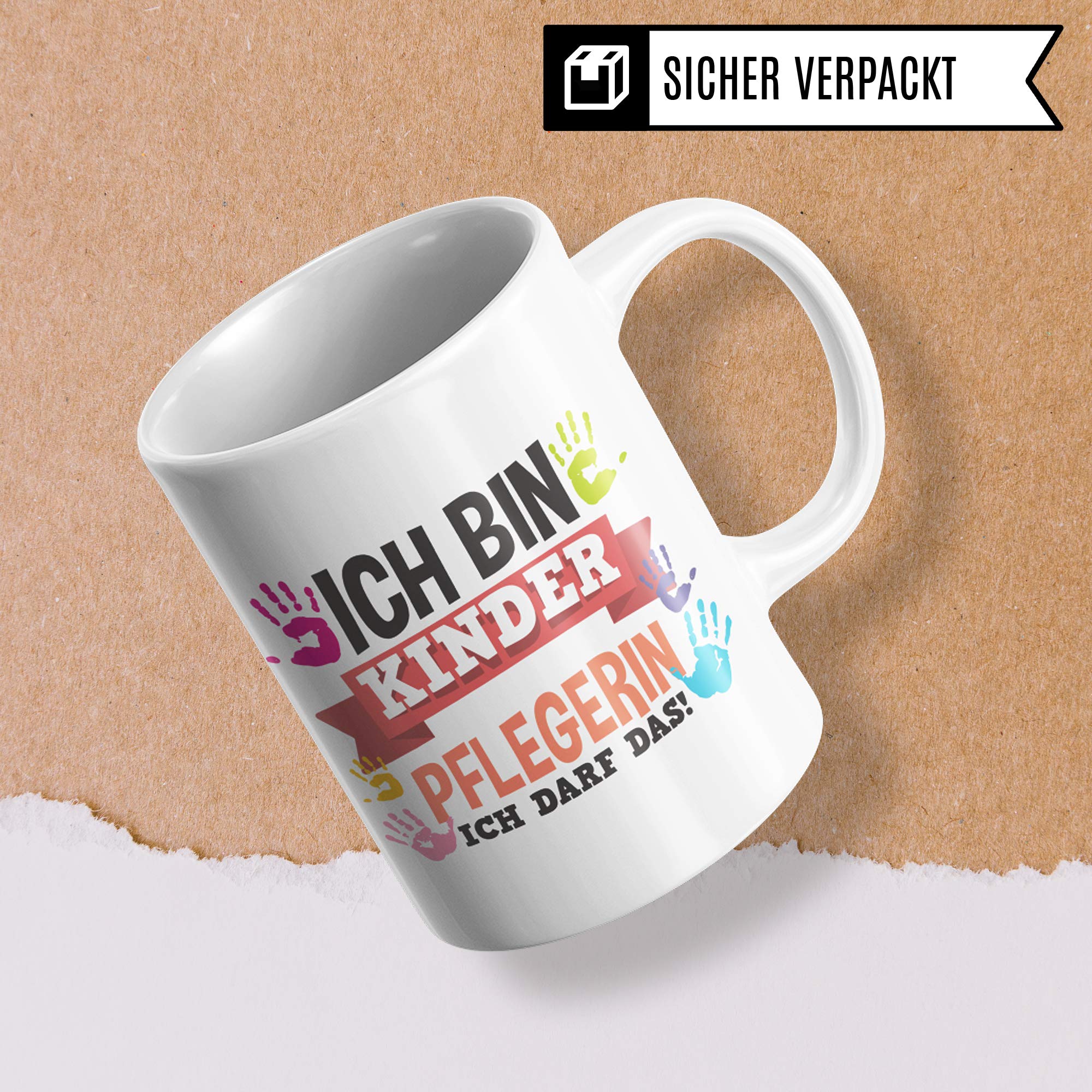 Pagma Druck Kinderpflegerin Tasse, Abschiedsgeschenk für Erzieherin, Abschied Kindergarten Kinderpflege Geschenk, Kita Geschenkidee Abschied Becher Kindergärtnerin Kaffeebecher, Kaffeetasse Erzieher