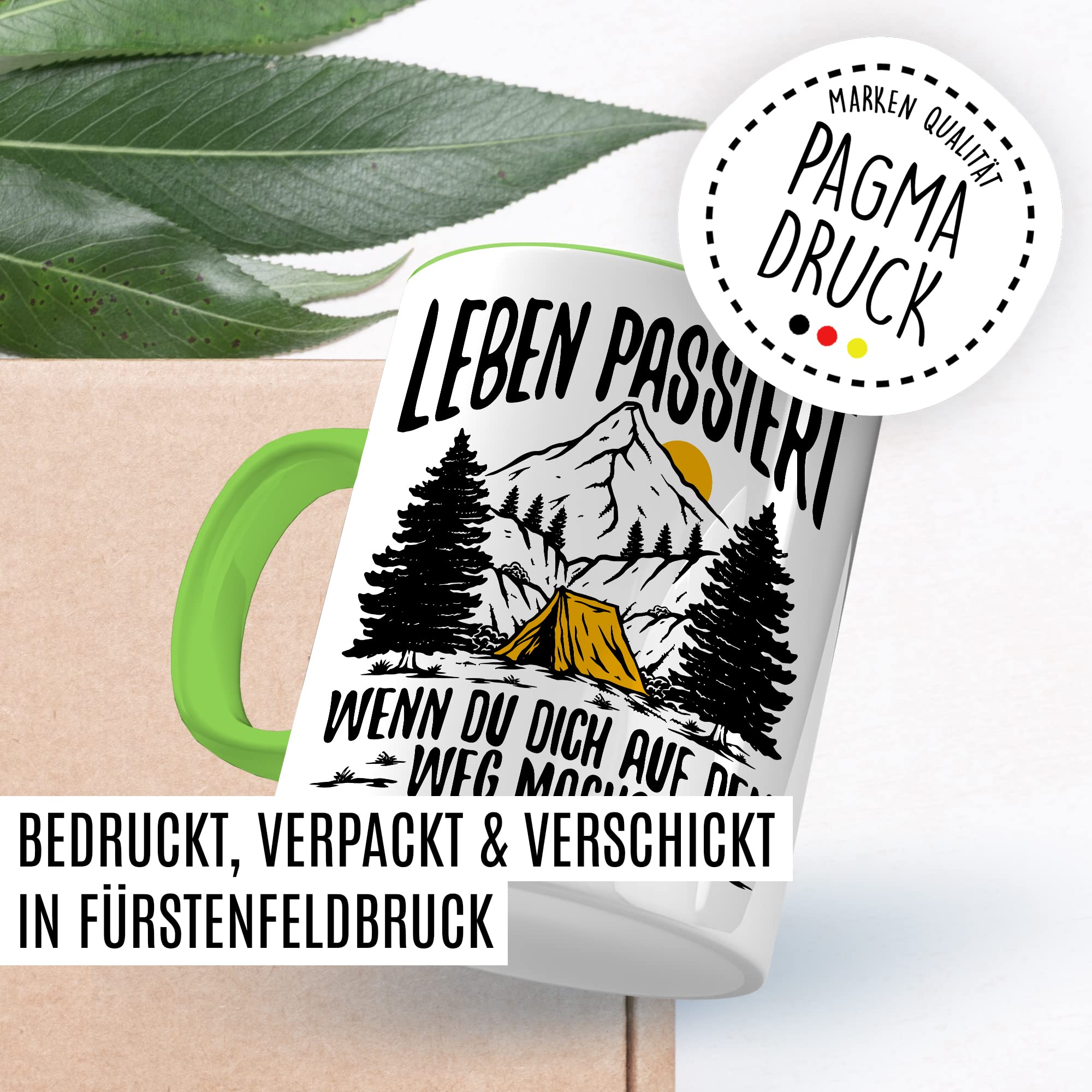 Reisen Tasse Wohnmobil Becher Roadtrip Kaffeetasse Camping Geschenk Urlaub Camper Kaffee-Becher Geschenkidee Outdoorfans Bagpacking Zelt Zelten Abenteuer Outdoor Spruch Weltreise