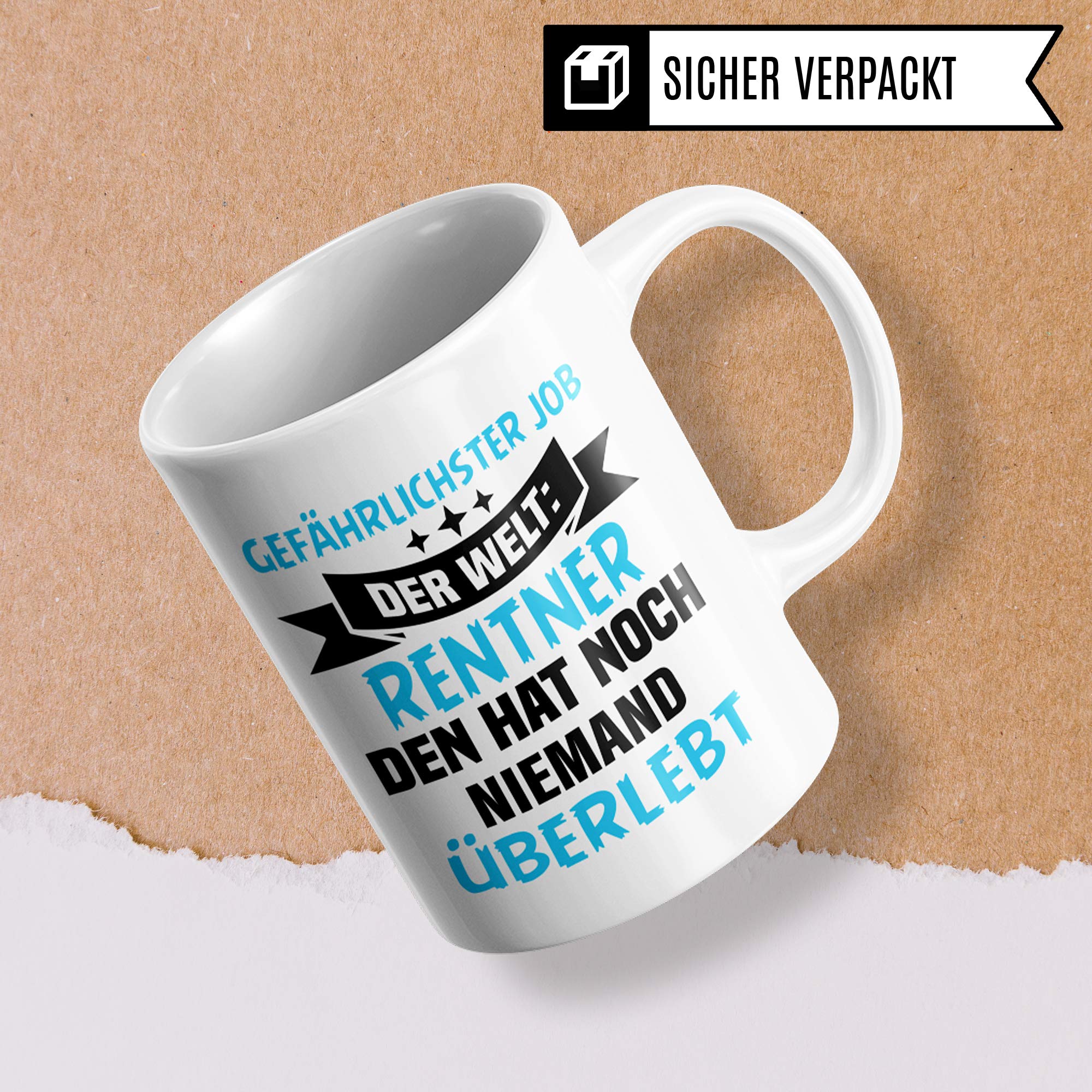 Pagma Druck Rentner Tasse, Rente Geschenk, Ruhestand Spruch Becher Geschenkidee, Kaffeetasse Renteneintritt Pensionierung Kaffeebecher