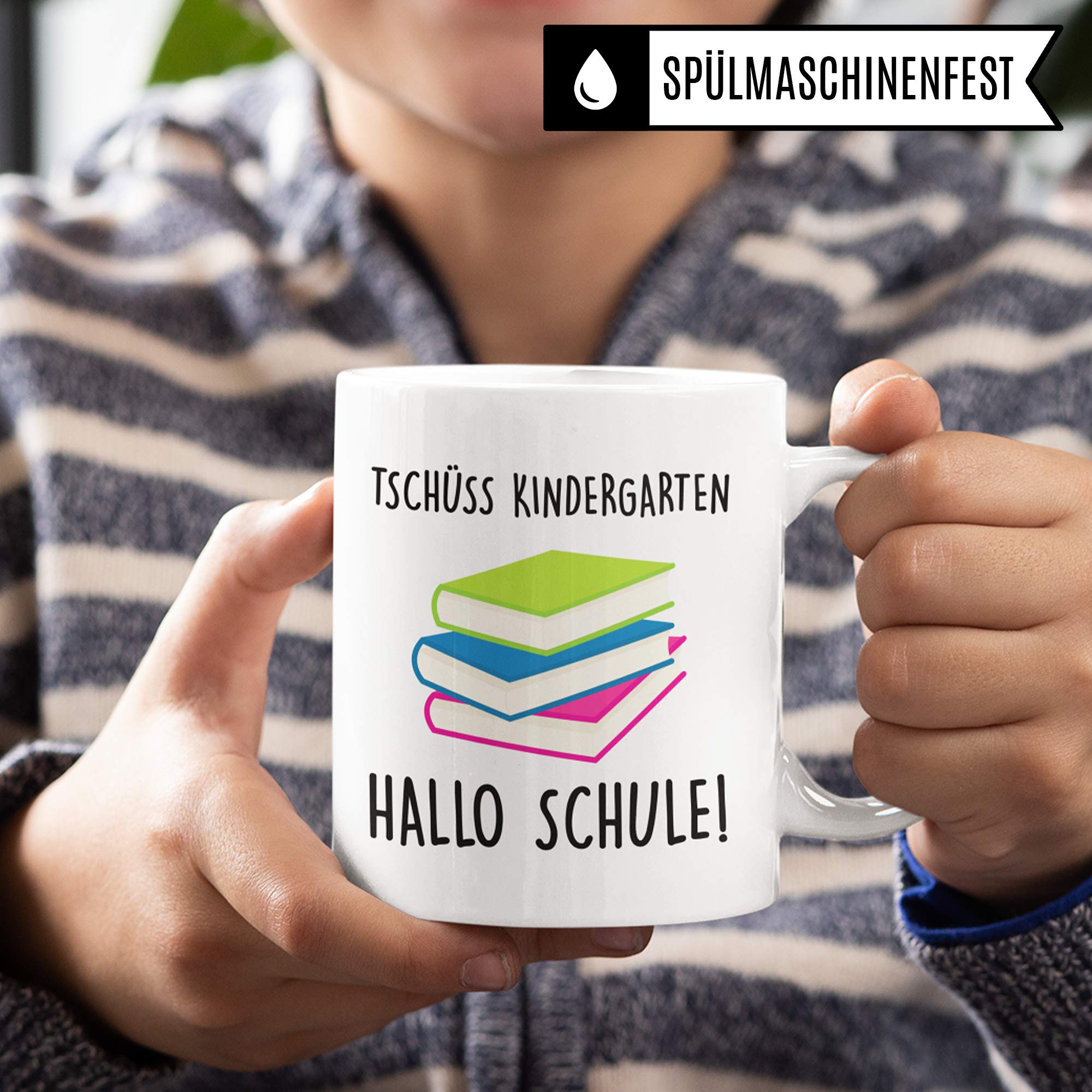 Pagma Druck Einschulung Tasse, Geschenkidee für Erstklässler, Geschenke Schulanfang Junge, Schulbeginn Schulstart Grundschule Teetasse, Schulkind Becher Einschulung Geschenk Schultüte Inhalt