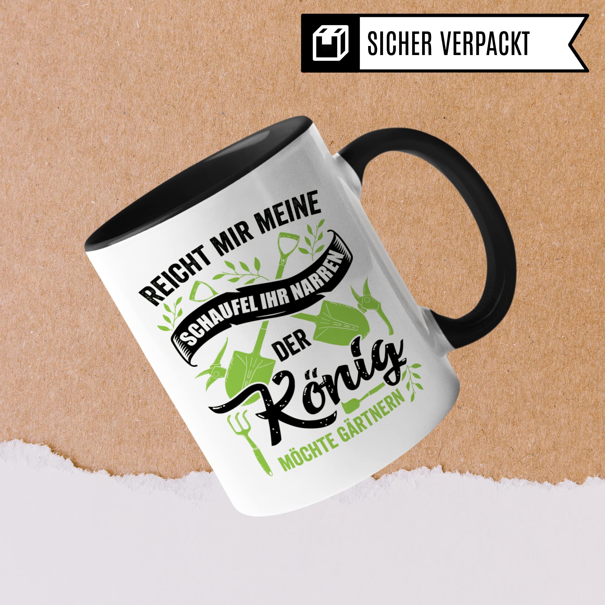 Gärtner Tasse Geschenkidee, Garten Geschenk Kaffeebecher mit Spruch lustig, Kaffeetasse Humor Witz für Gartenarbeit, Gärtnern Becher