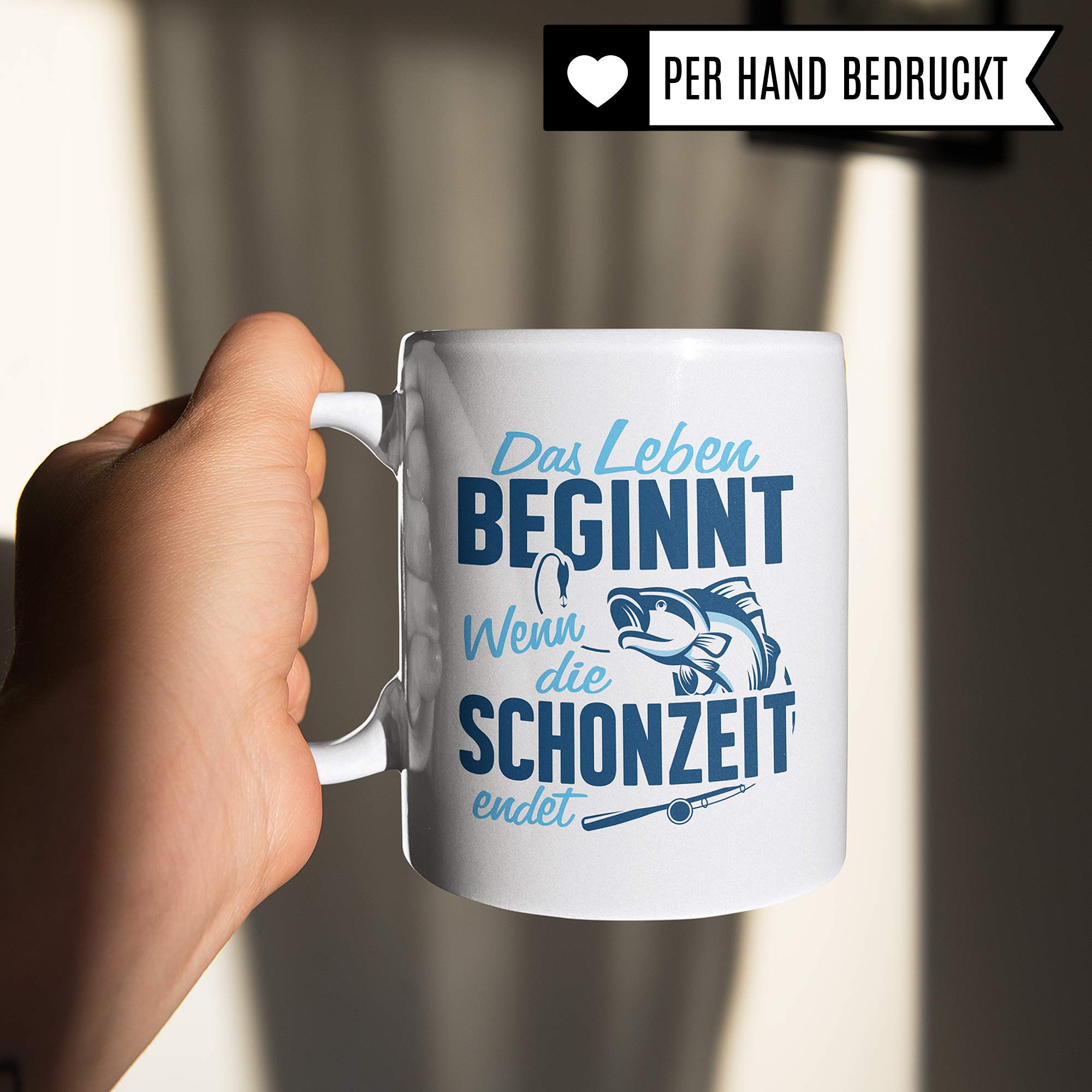 Tasse Angler Geschenk, Angeln Spruch Becher Geschenkidee, Kaffeetasse Fischer Fisch Angel Angelrute Kaffeebecher