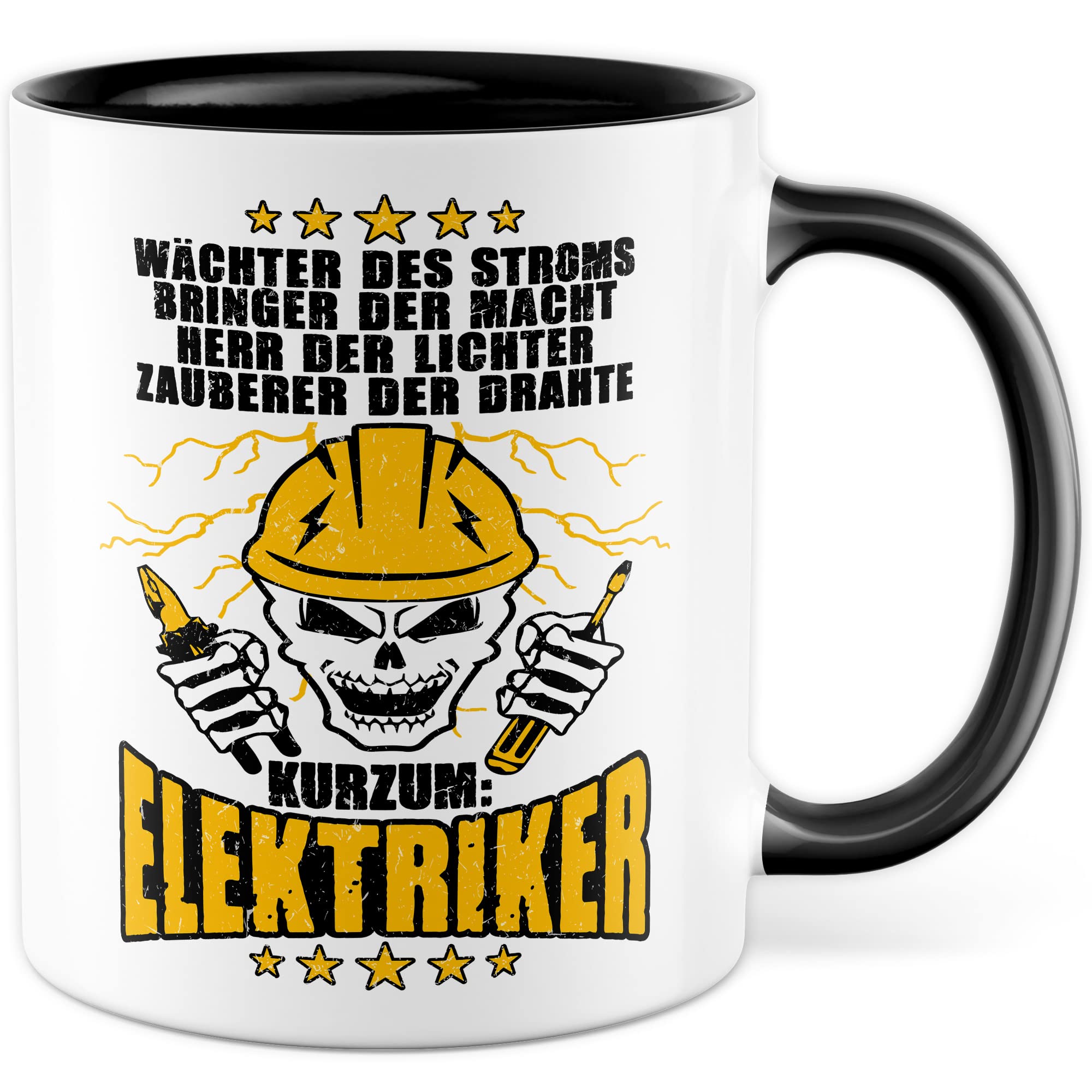 Elektriker Tasse Elektronik Geschenkidee Installateur Kaffeetasse Geschenk für Elektrotechniker Kaffeebecher Drahtzieher Becher