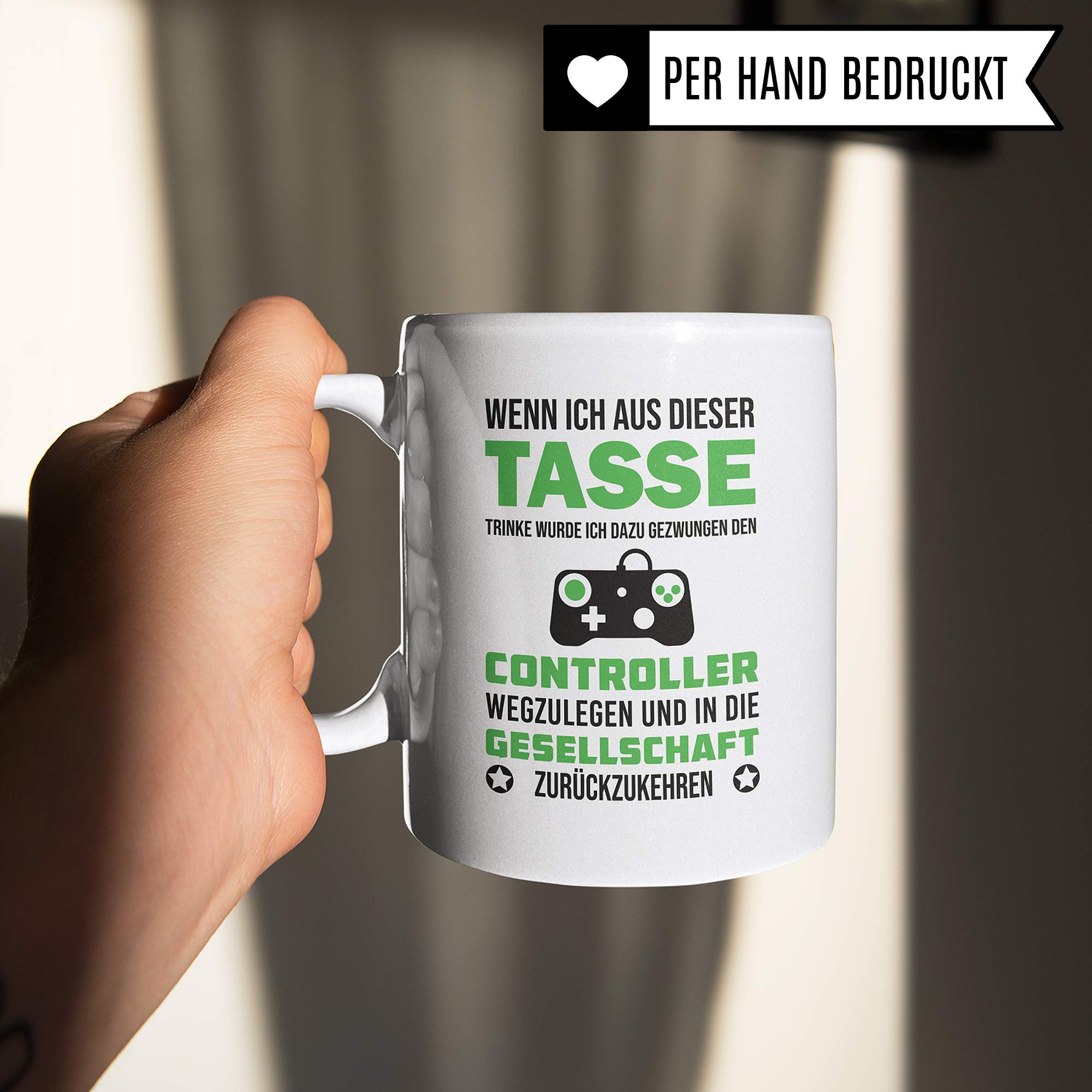 Pagma Druck Tasse Zocker Geschenk Zocken Gamer Kaffeetasse Witz Geschenkidee Gaming Computerspiele lustig