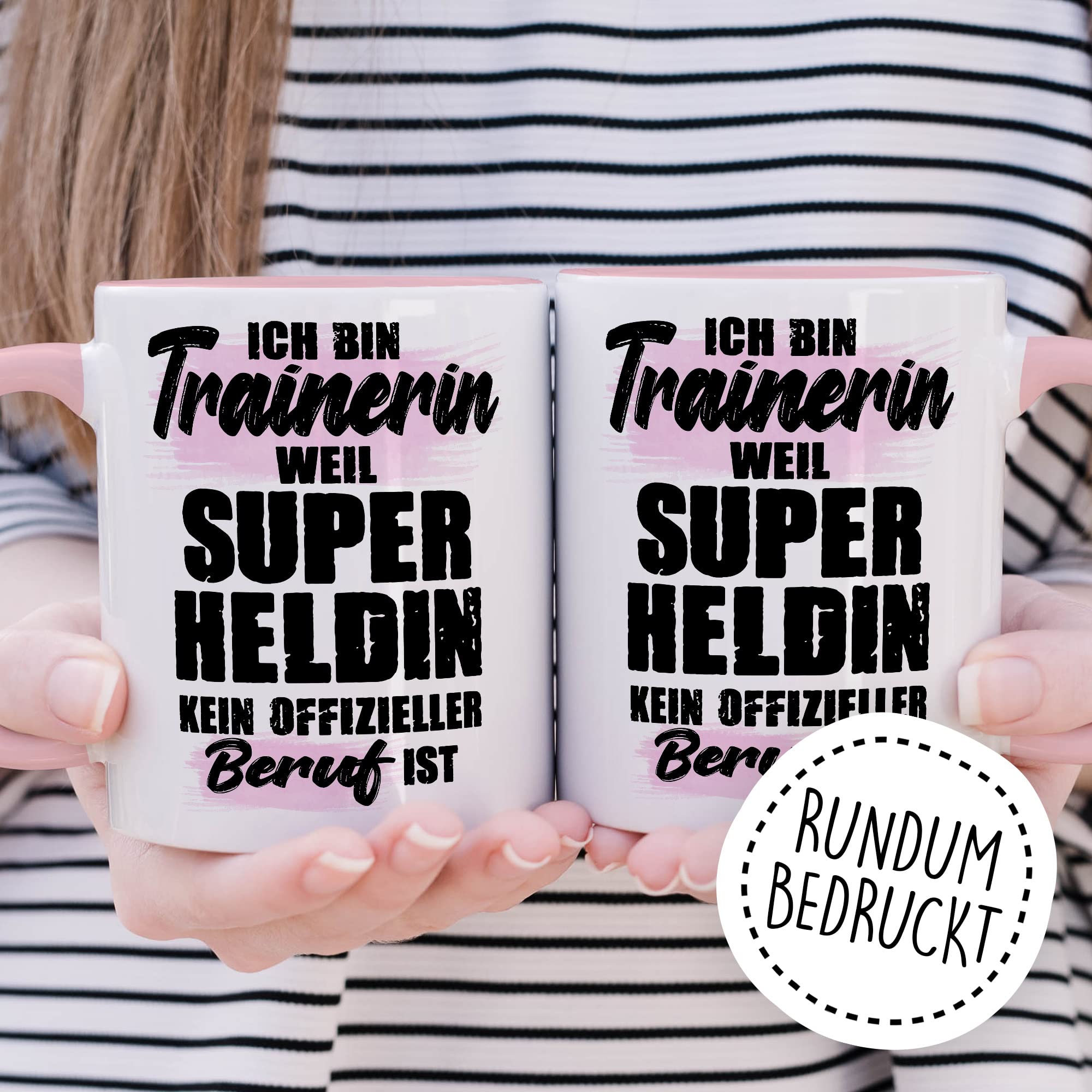 Tasse Trainerin Geschenk, Ich bin Trainerin weil Superhelding kein offizieller Beruf ist Geschenkidee Kaffee-Becher Kaffeetasse mit Spruch lustig Coach Teetasse