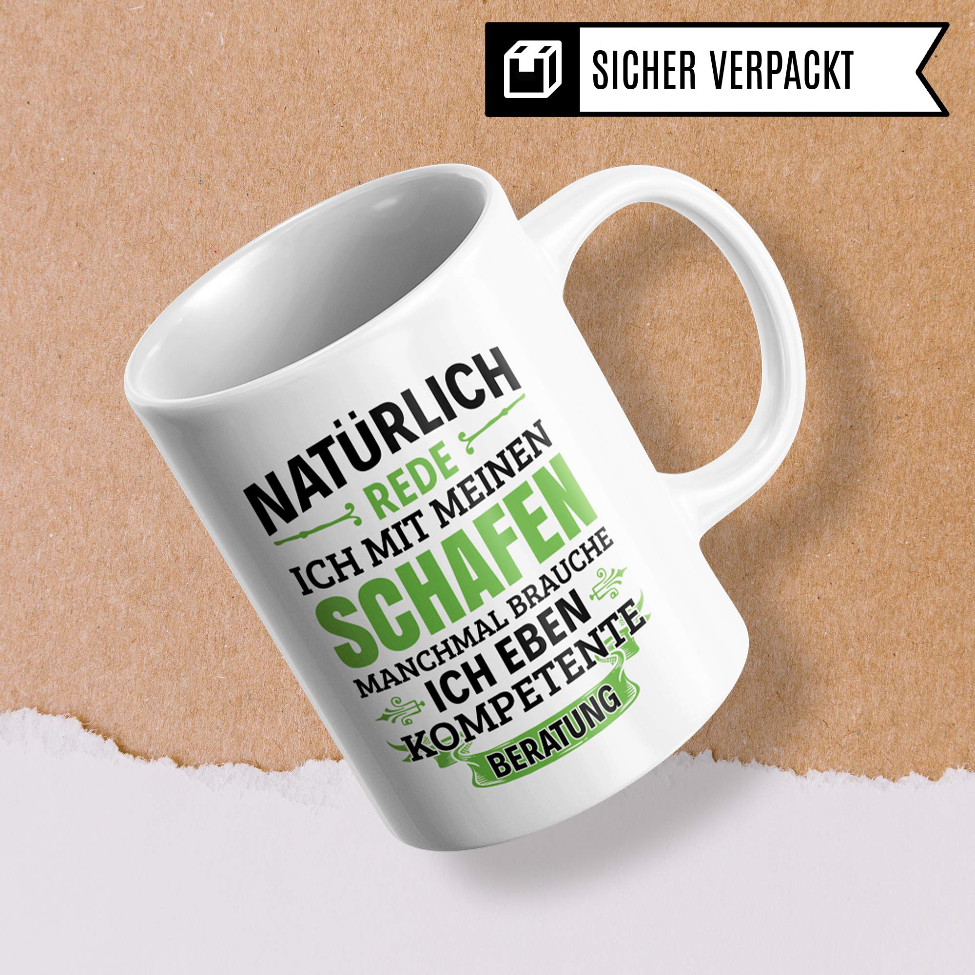 Pagma Druck Tasse Schaf Geschenk, Becher Geschenkidee für Schäfer & Schafzüchter, Kaffeetasse Schafzucht Schäferei Schäfchen Kaffeebecher