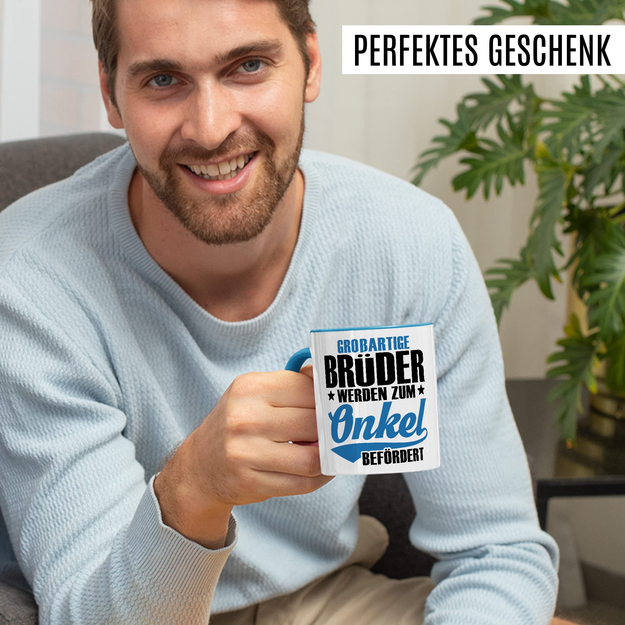 Onkel Tasse Geschenk lustig Bruder Kaffeetasse Nichte Kaffee-Becher Neffe Geschenkidee Familie Humor Geschwister großartige Brüder werdender Onkel Schwangerschaft