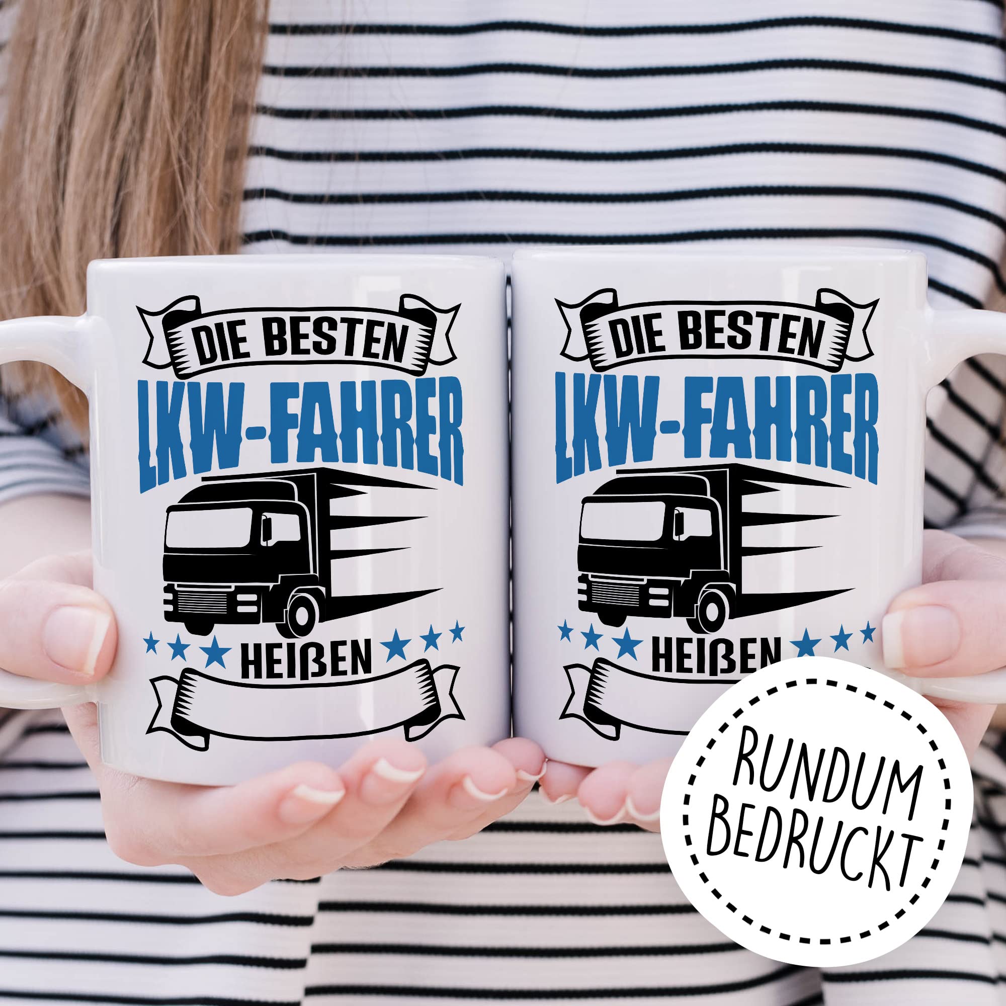 LKW Tasse personalisierbar Lkw Fahrer Kaffeetasse anpassbar Kaffee-Becher mit Wunsch Name lustig Geschenkidee persönlich Fernfahrer Geschenk Lastwagen Spediteur Custom Tasse mit Spruch