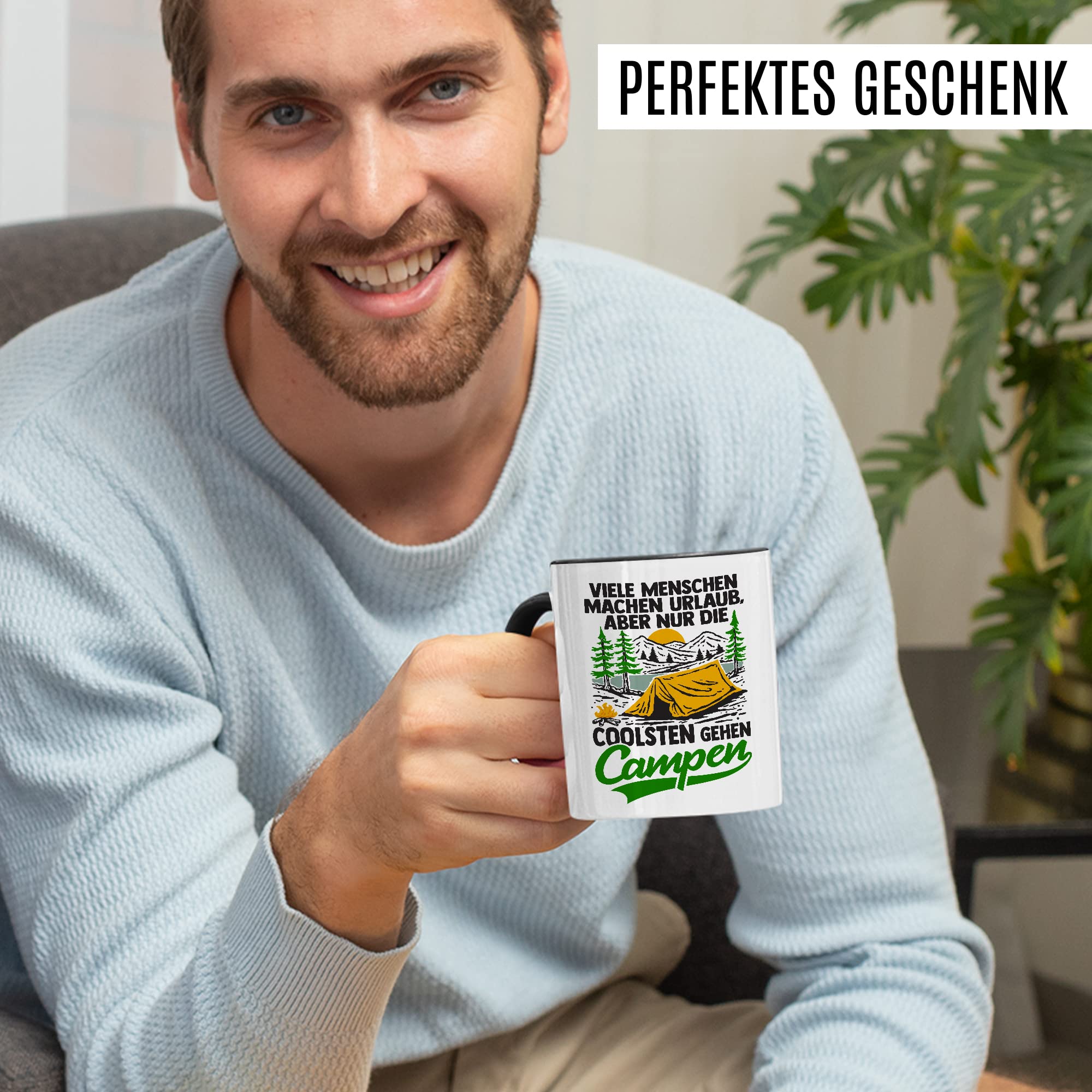 Reisen Tasse Wohnmobil Becher Roadtrip Kaffeetasse Camping Geschenk Urlaub Camper Kaffee-Becher Geschenkidee Outdoorfans Bagpacking Zelt Zelten Abenteuer Outdoor Spruch Weltreise Urlaub