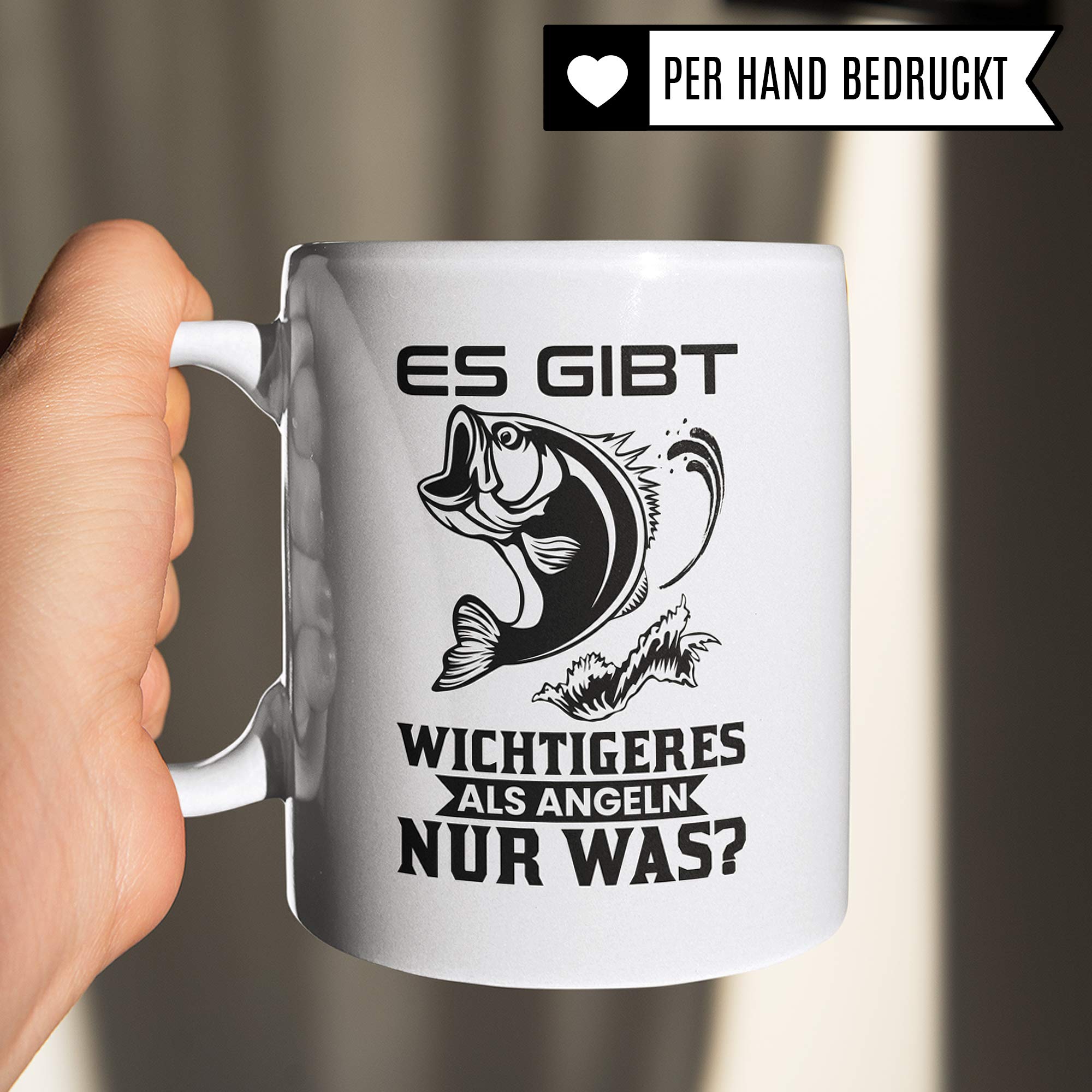 Pagma Druck Tasse Angler, Angeln Geschenk, Becher Fischer Angel Fischerei Spruch Kaffeetasse, Geschenke für Angler lustig Kaffeebecher Männer, Angelrute Fisch Motiv