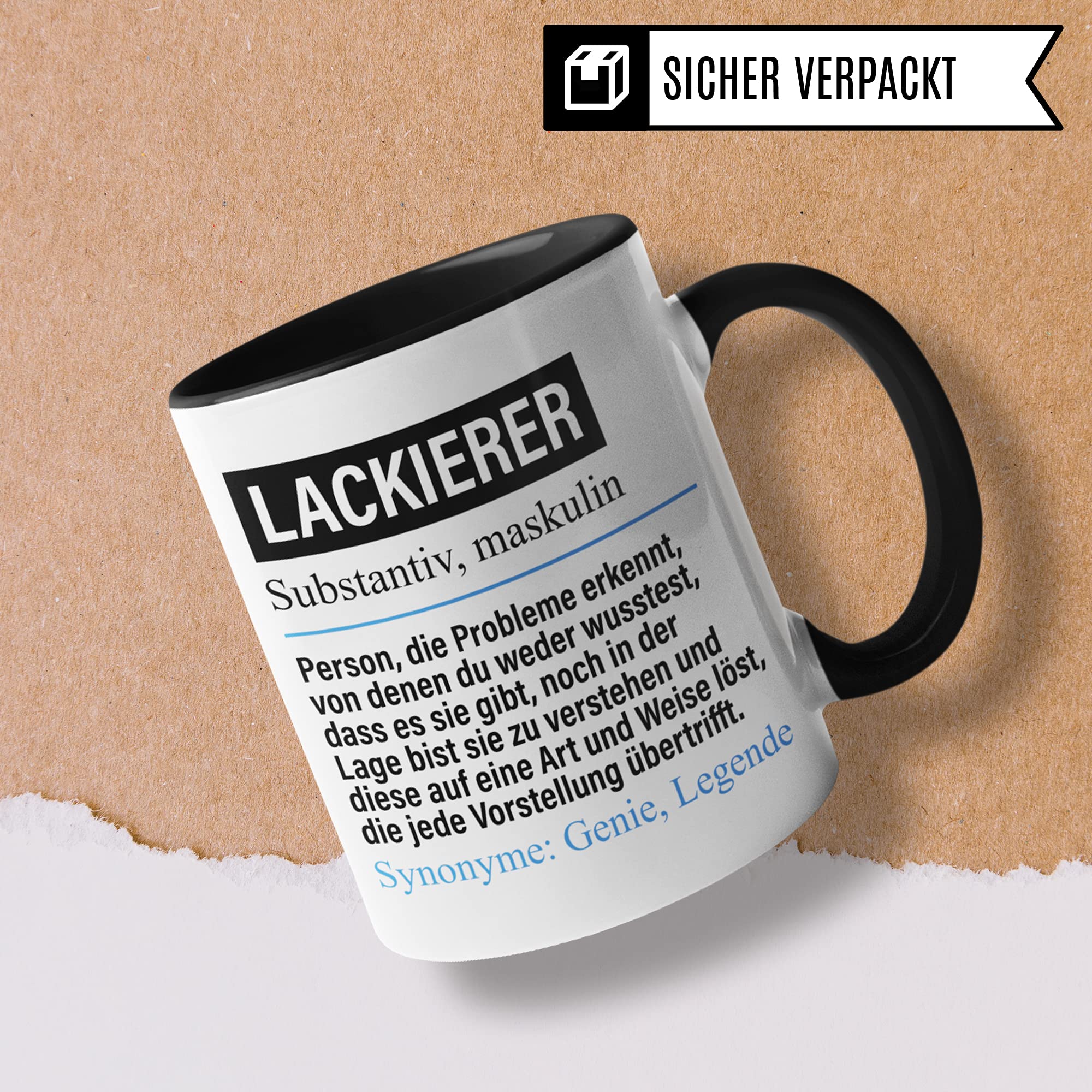 Lackierer Tasse lustig, Lackierer Geschenk Beruf, Spruch Lackiererei Geschenkidee, Kaffeetasse Beruf Lackier Lackierermeister Kaffeebecher Teetasse Becher