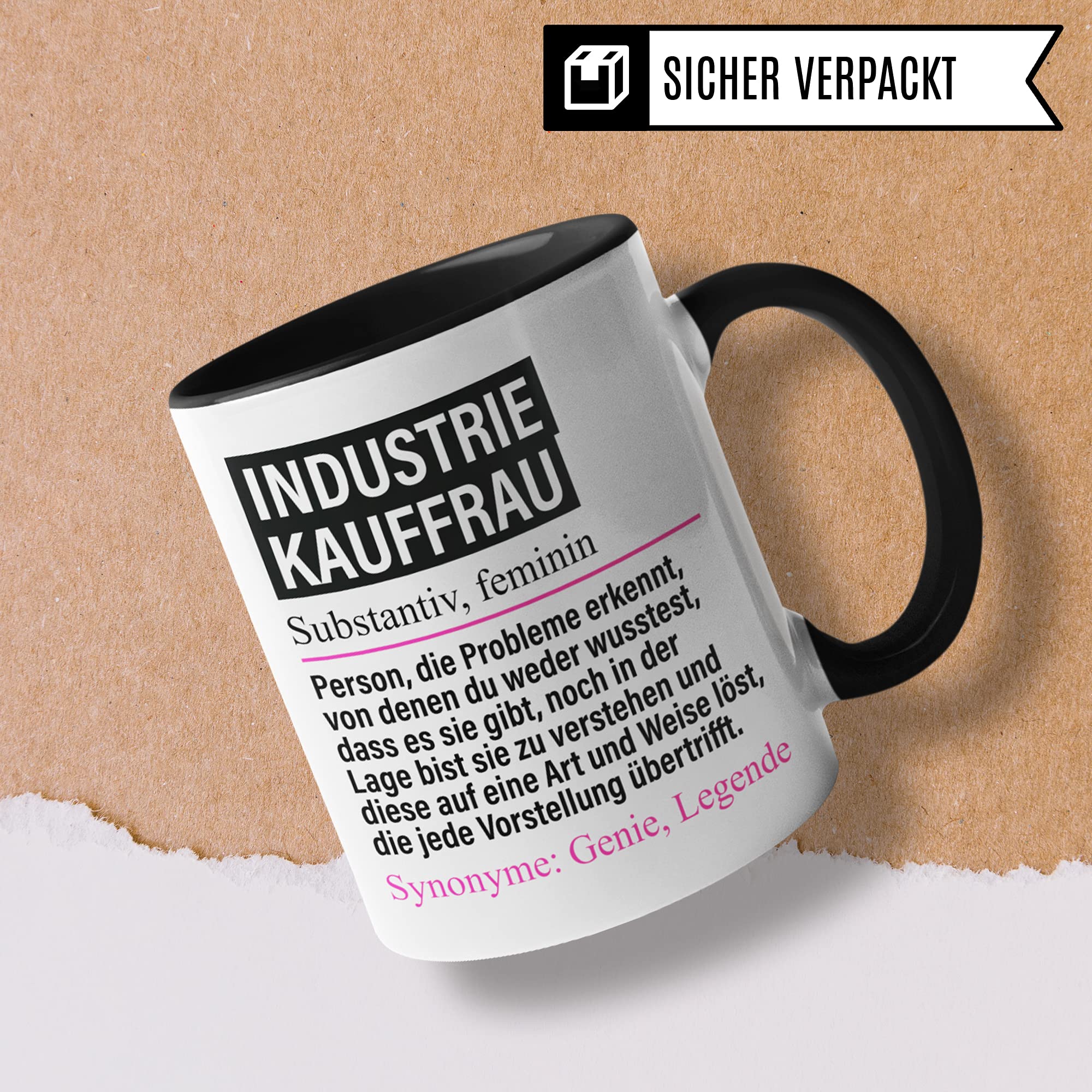 Tasse Industriekauffrau lustig, Industrie Kauffrau Ausbildun Geschenk, Spruch Kaffeebecher Geschenkidee, Kaffeetasse Beruf Industriekauffrauen Teetasse Becher