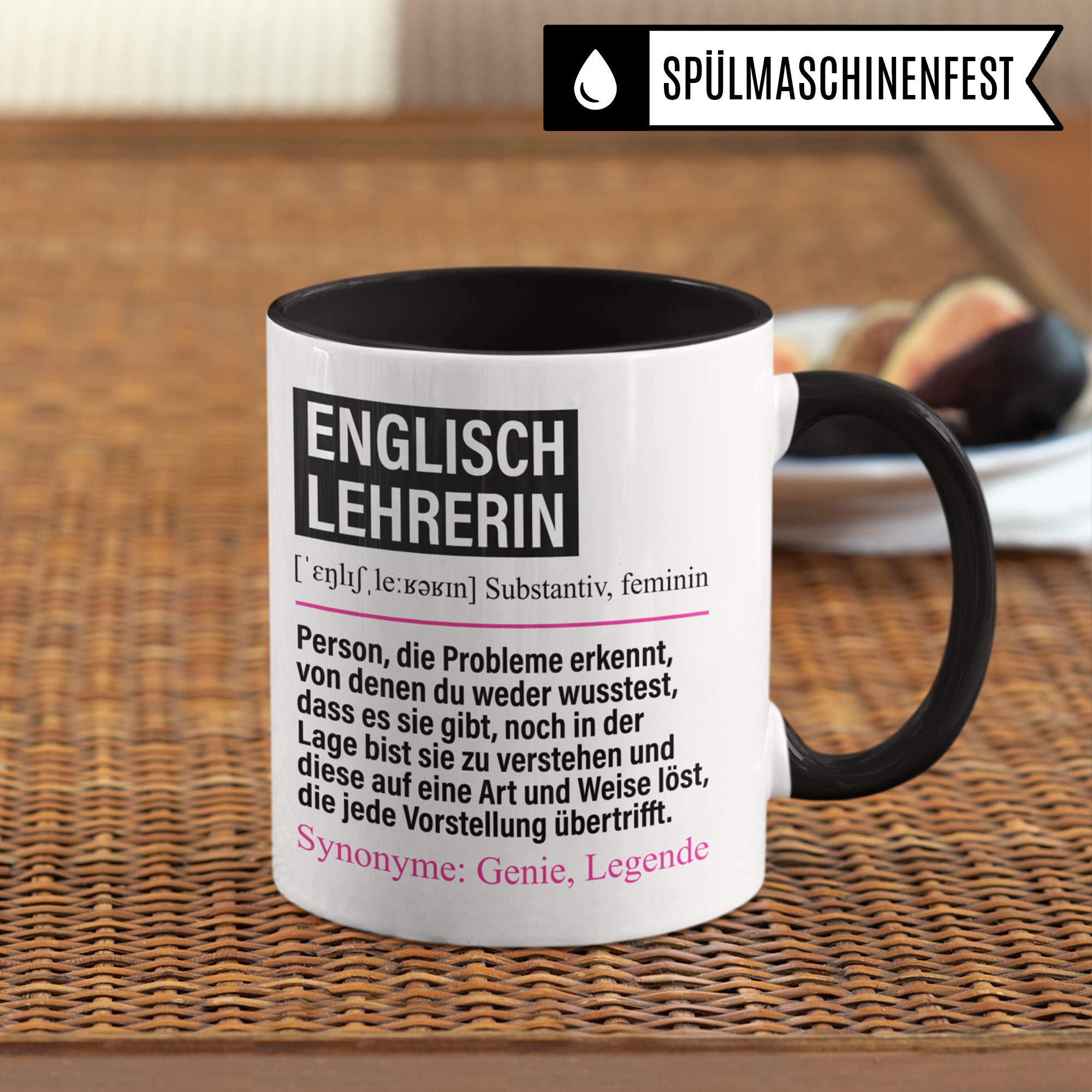 Pagma Druck Tasse Englischlehrerin lustig, Englischlehrerin Geschenk, Spruch Englisch Lehrerin Kaffeebecher Geschenkidee, Kaffeetasse Beruf Unterricht Teetasse Lehramt Schule Becher