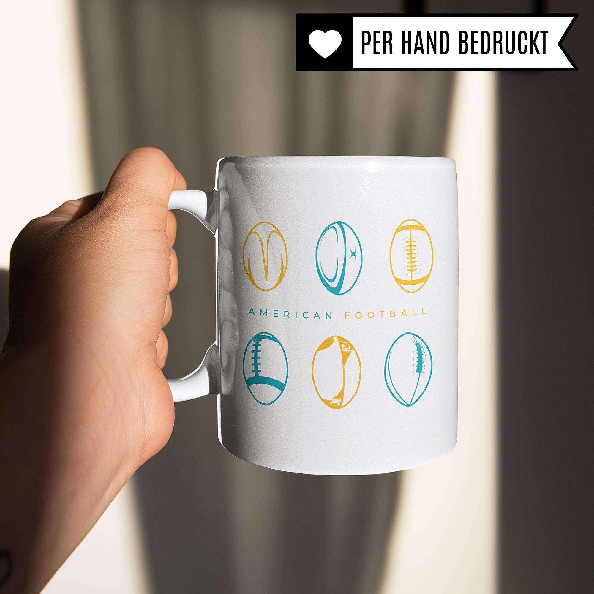 Pagma Druck American Football Tasse Geschenk, Football Spruch Becher Footballspieler Geschenkidee, Kaffeetasse für Footballer