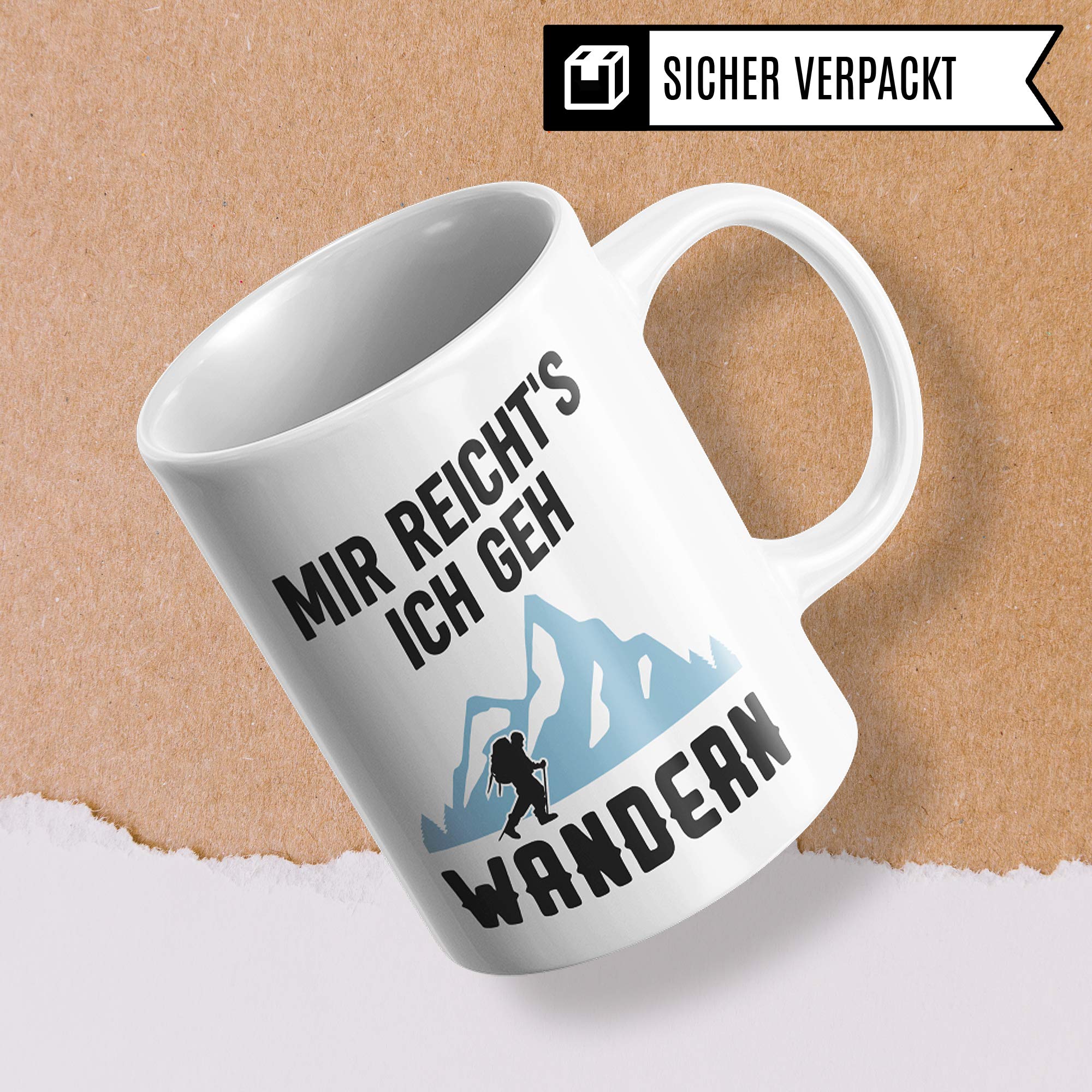 Pagma Druck Wandern Geschenk, Berge Tasse, Kaffeetasse Wanderung Bergsteigen Berggehen Spruch, Berg Gebirge Alpen Becher, Mountains Kaffeebecher für Wanderer & Bergsteiger