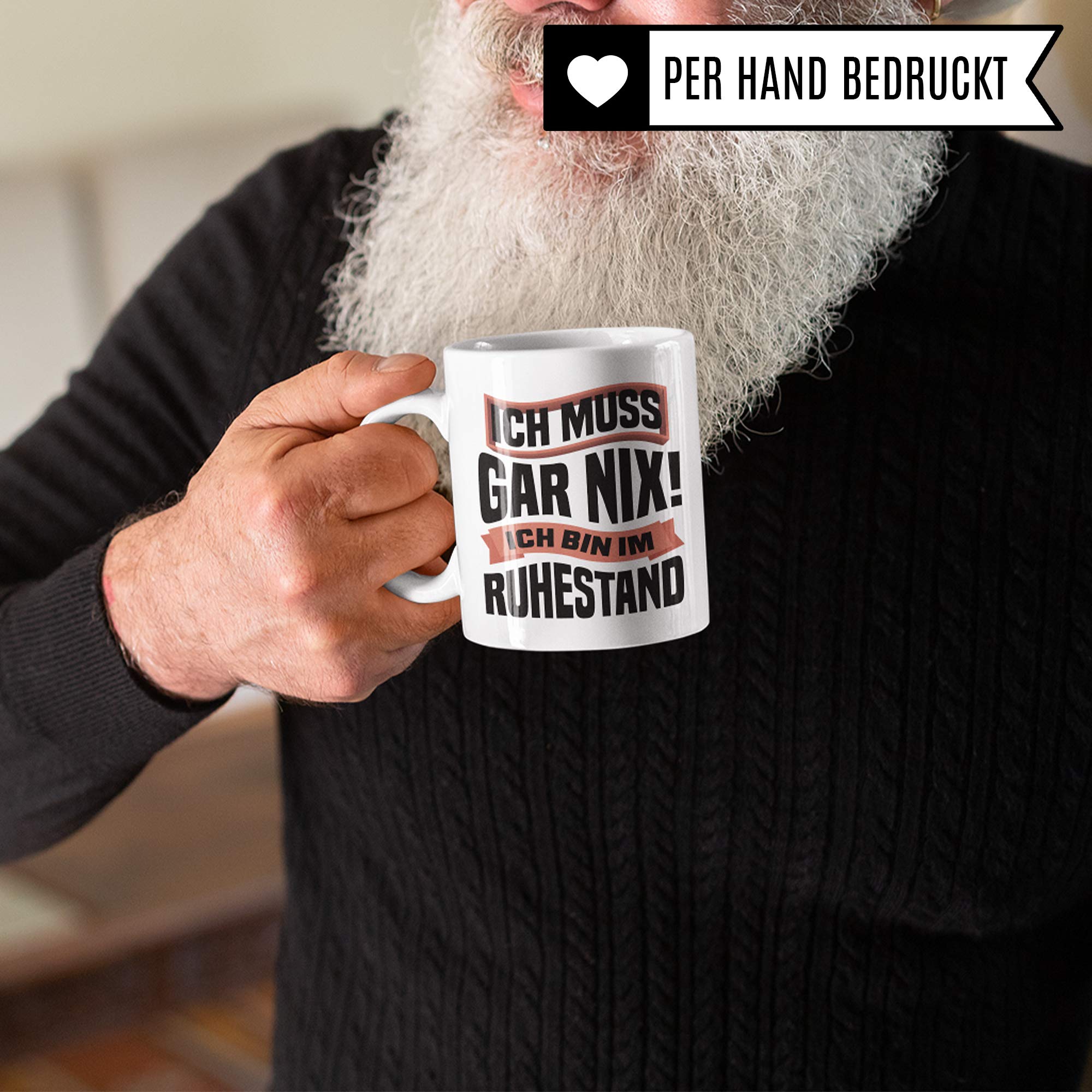 Pagma Druck Rentner Tasse, Geschenke zur Rente, Kaffeebecher Rentenbeginn Pension Rentnerin Spruch, Renteneintritt Geschenk Ruhestand Becher Mann & Frau