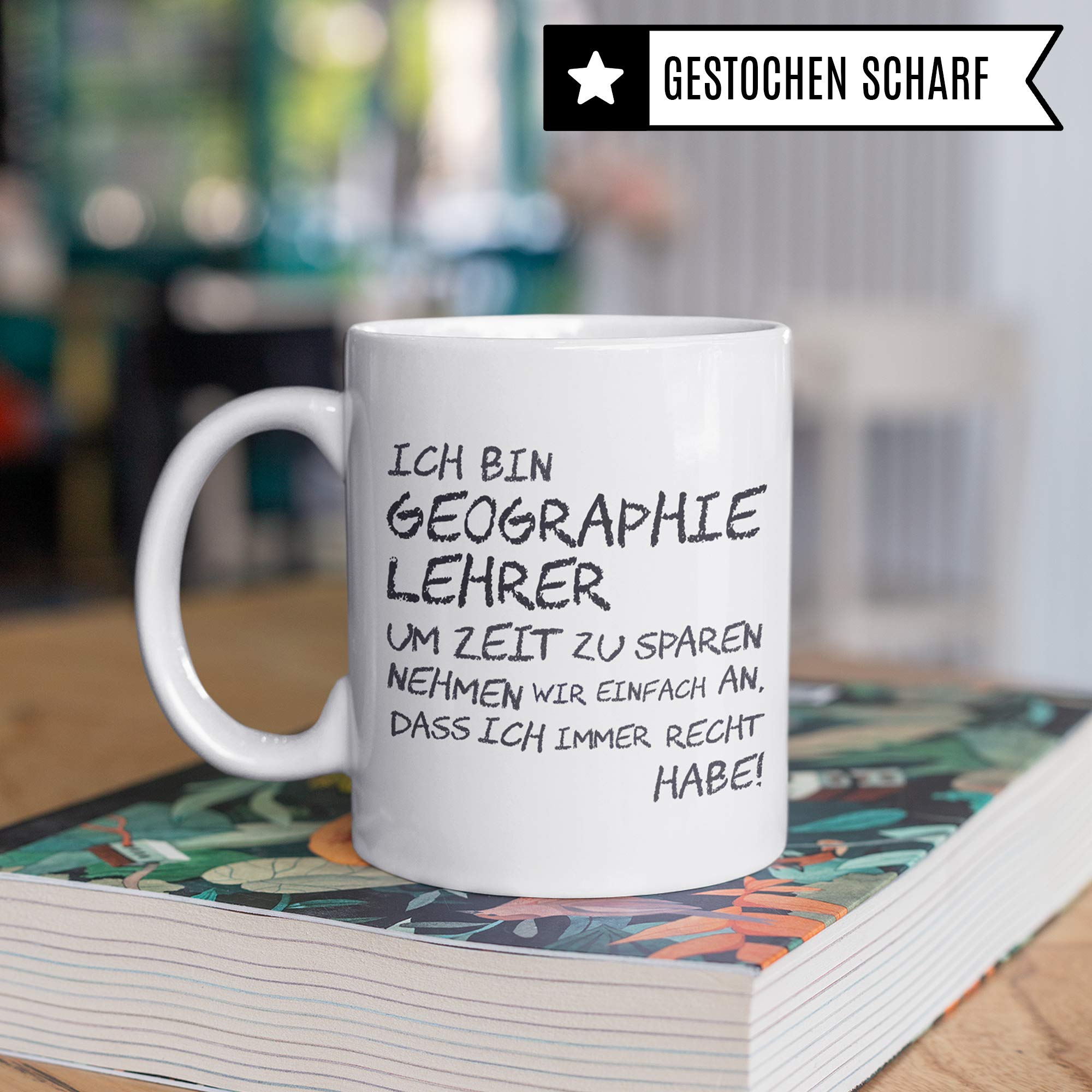 Pagma Druck Geographie Lehrer Tasse, Geschenk für Geographielehrer, Kaffeetasse Geschenkidee Lehrer Tasse Geolehrer lustig, Kaffeebecher Lehramt Schule Abschied Abschluss Witz