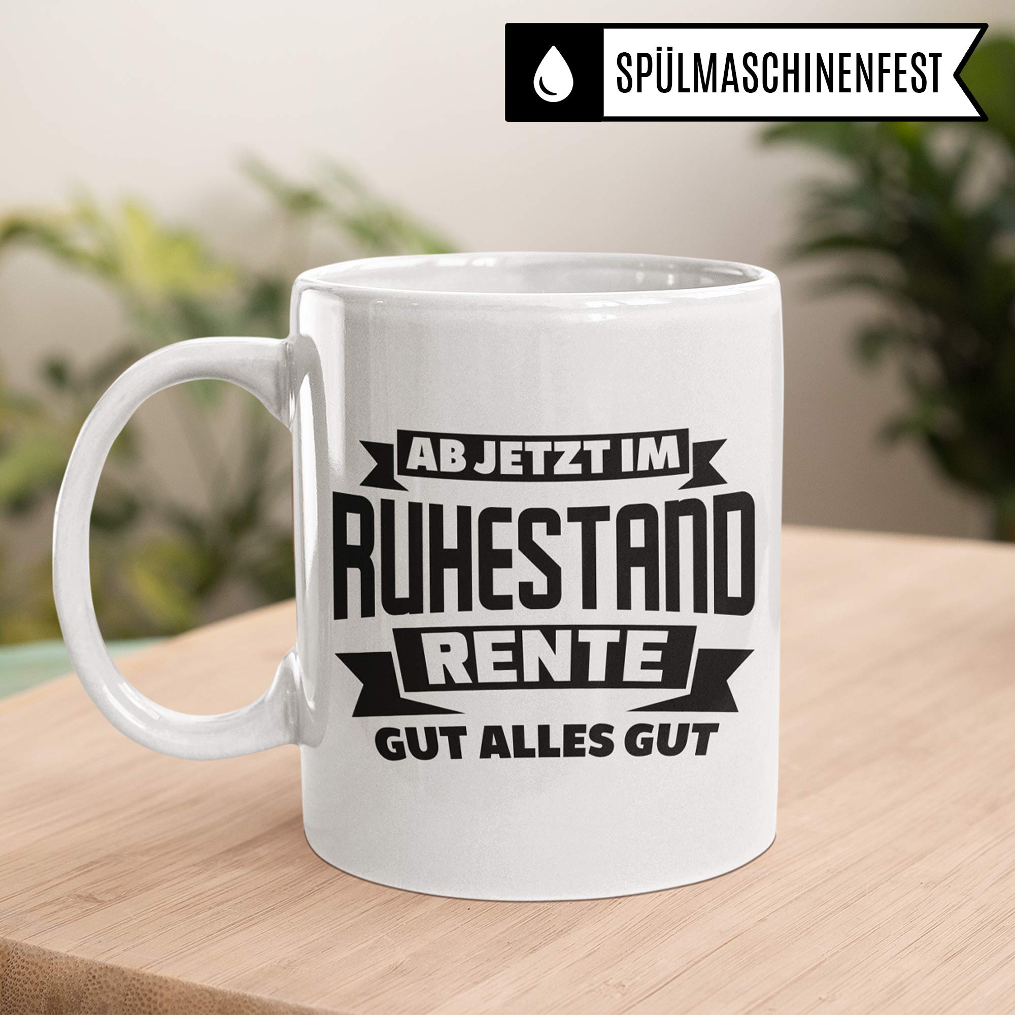 Pagma Druck Ruhestand Tasse, Renteneintritt Geschenk Kaffeetasse, Kaffeebecher Rentenbeginn Pension Rentnerin Spruch, Rentner Geschenke für die Rente Becher Mann & Frau