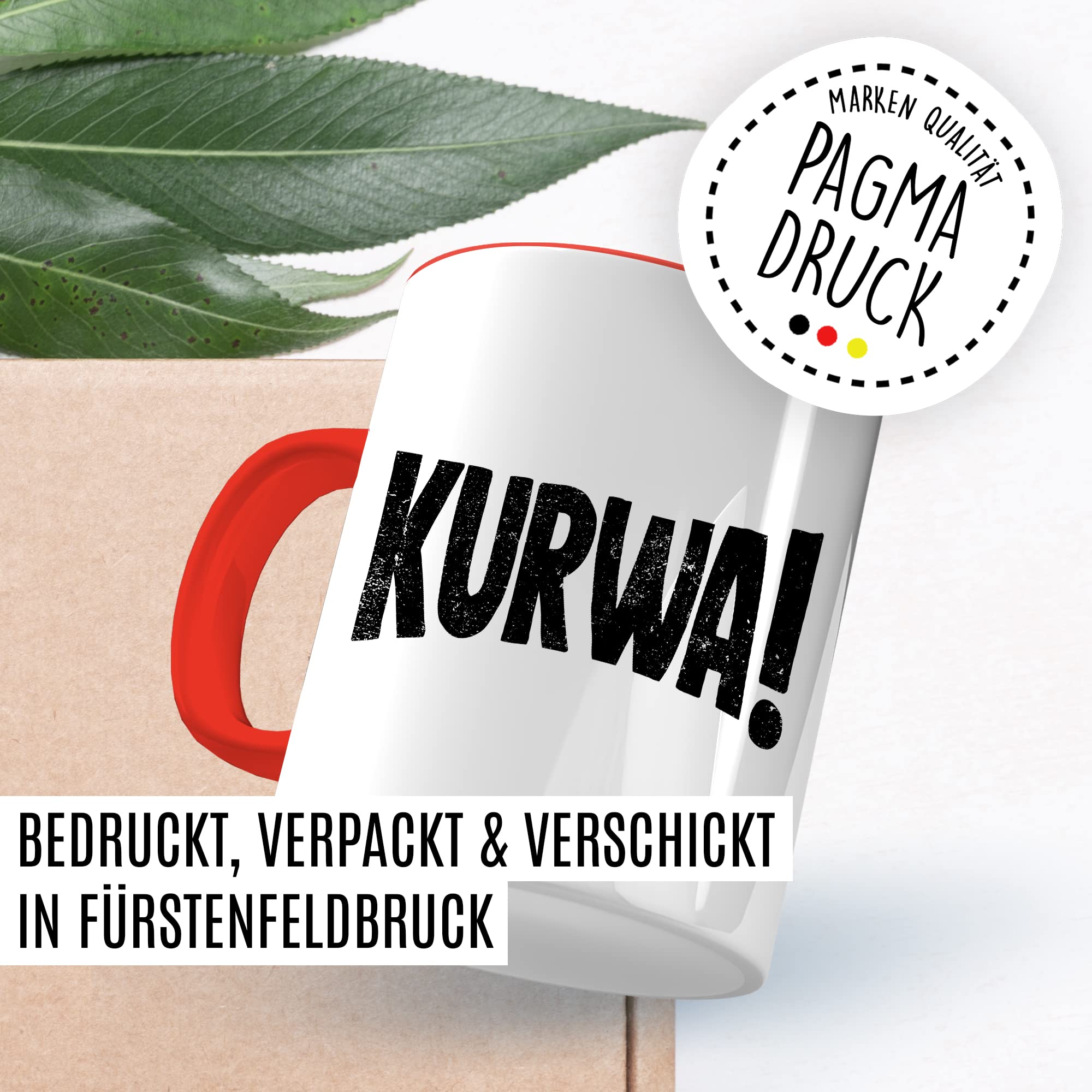 Kurwa Tasse lustige Kaffeetasse mit Spruch polnisch Kaffee-Becher Polen Witz kurwa mac Geschenkidee Pole Polin Geschenk Ostblock Polnisch Sarkasmus Schimpfwort Beleidigung Sprache