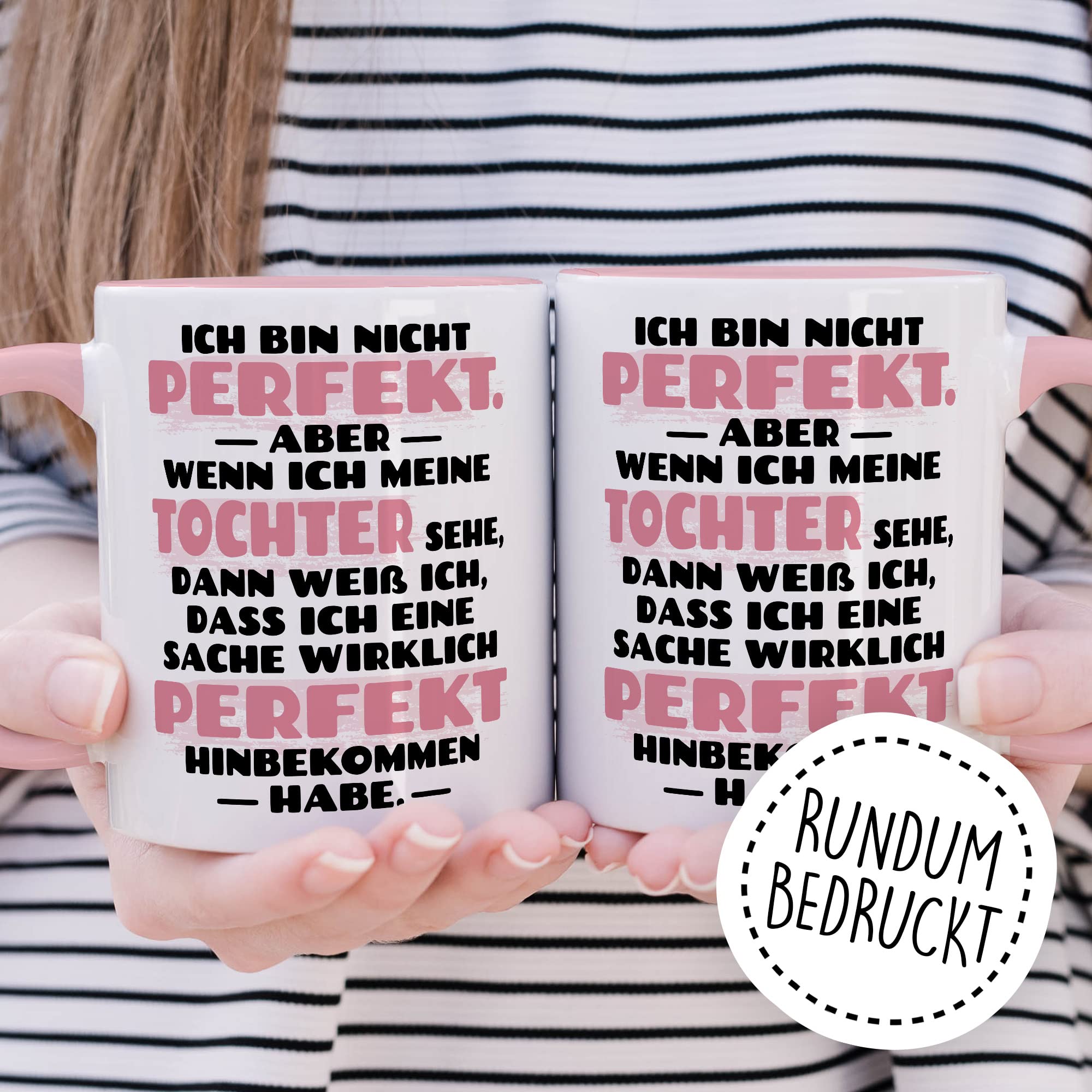 Tasse Sohn, Ich bin nicht perfekt aber wenn ich meinen Sohn sehe Geschenk Geschenkidee Kinder Kaffetasse mit Spruch Kaffee-Becher Mama Papa Teetasse Liebevoll Perfektion