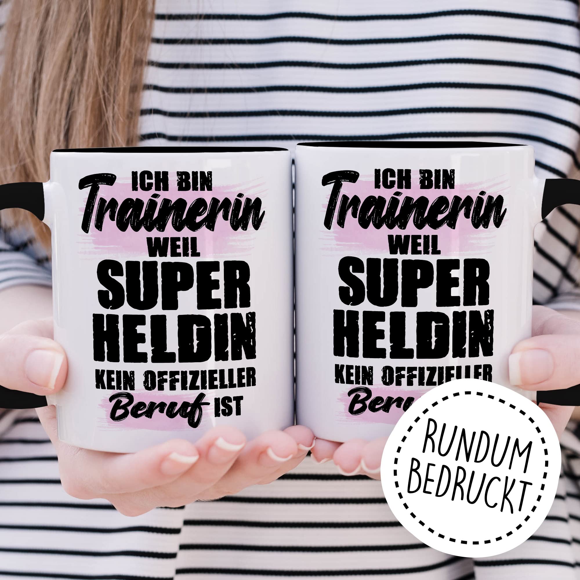 Tasse Trainerin Geschenk, Ich bin Trainerin weil Superhelding kein offizieller Beruf ist Geschenkidee Kaffee-Becher Kaffeetasse mit Spruch lustig Coach Teetasse