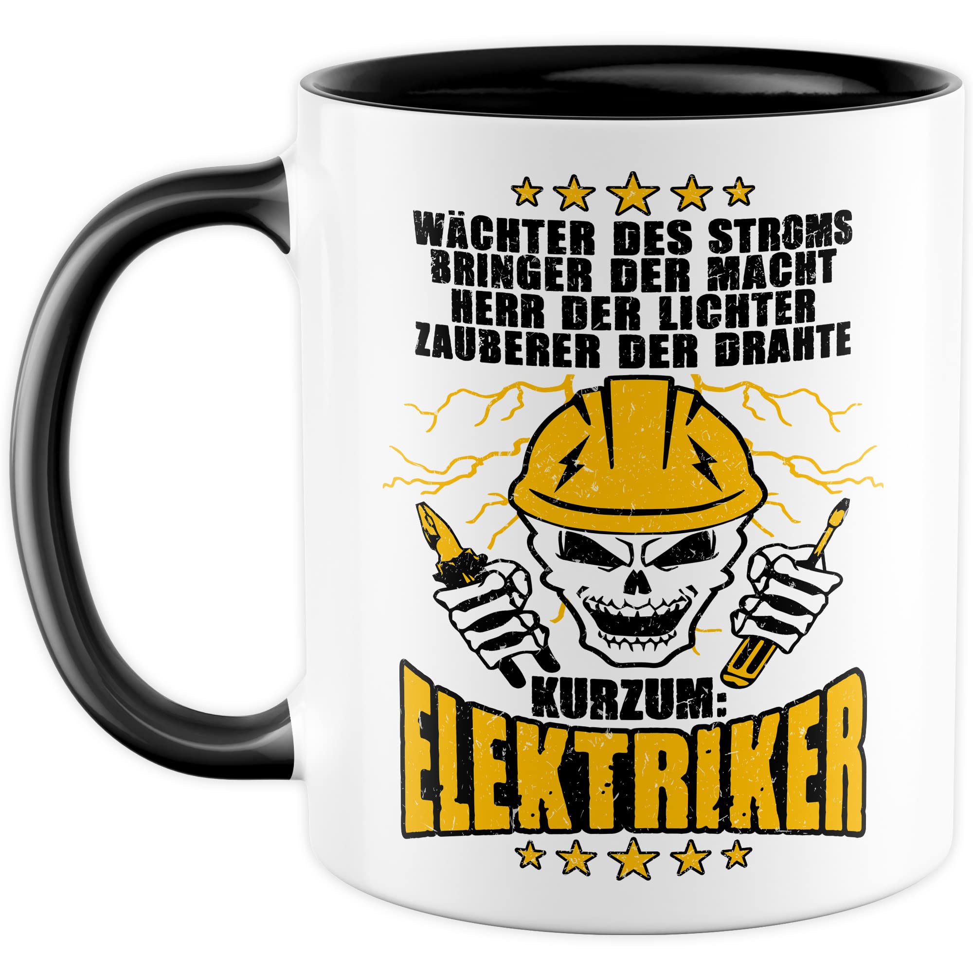 Elektriker Tasse Elektronik Geschenkidee Installateur Kaffeetasse Geschenk für Elektrotechniker Kaffeebecher Drahtzieher Becher