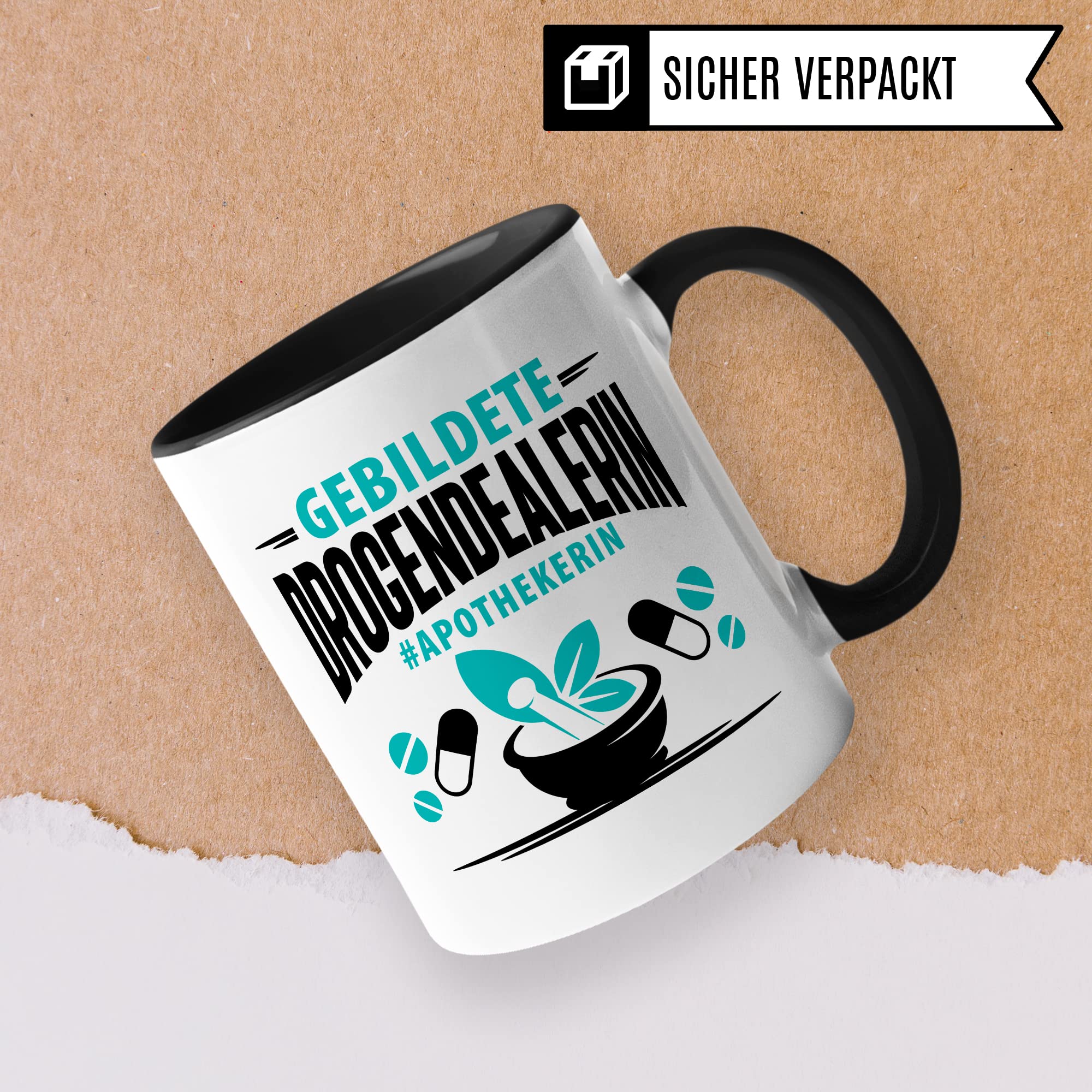 Apotheker Tasse Kaffeetasse lustig gebildeter Drogendealer Apotheke Kaffee-Becher r Humor Pharmazie Pharmazeut Geschenk Geschenkidee Kollege Witz Meme Lexikon Pharma