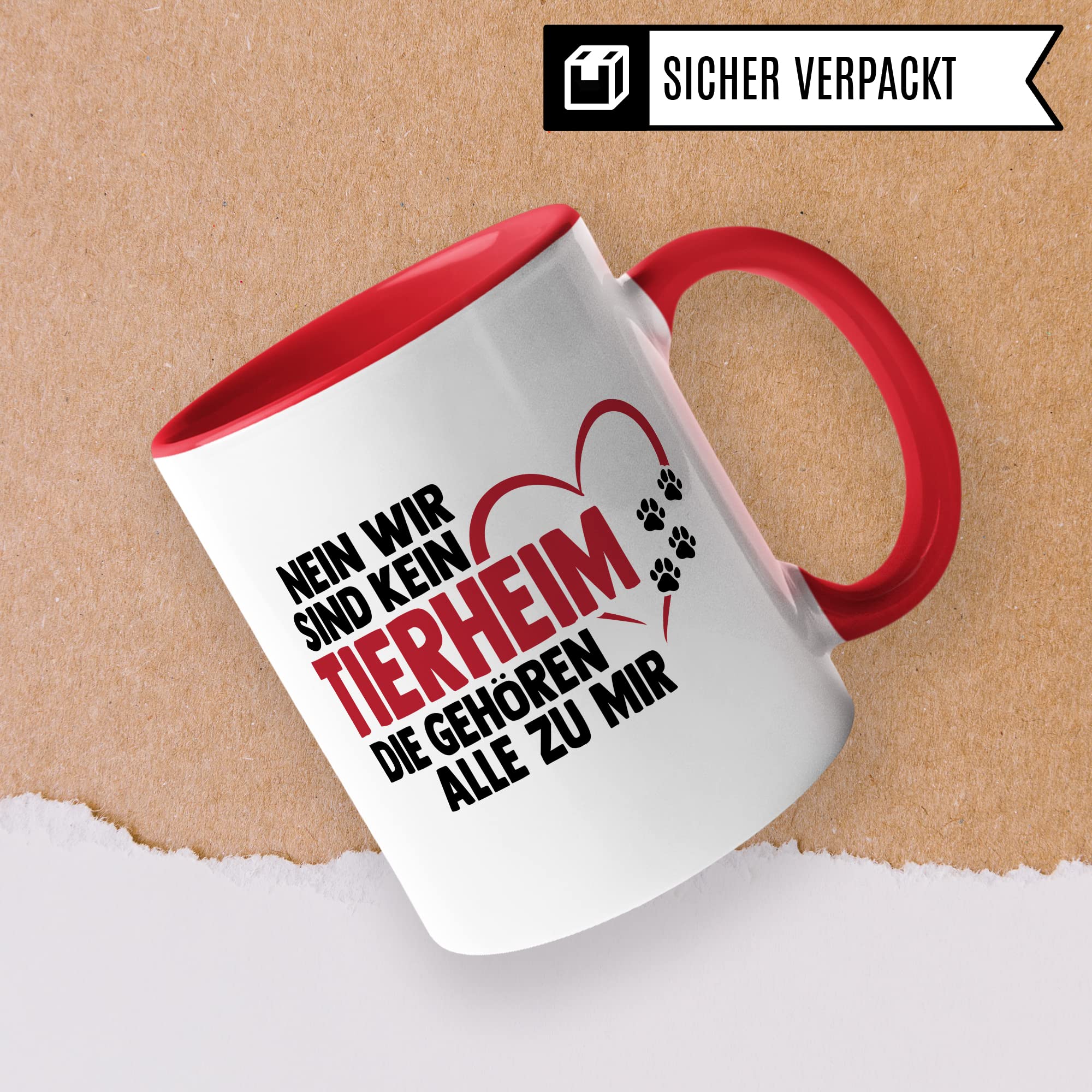 Hunde Tasse lustig Hundebesitzer Kaffee-Becher Kaffeetasse Tierheim Spruch Humor Witz Geschenk-Idee Haustier Teetasse Die gehören alle zu mir Hund