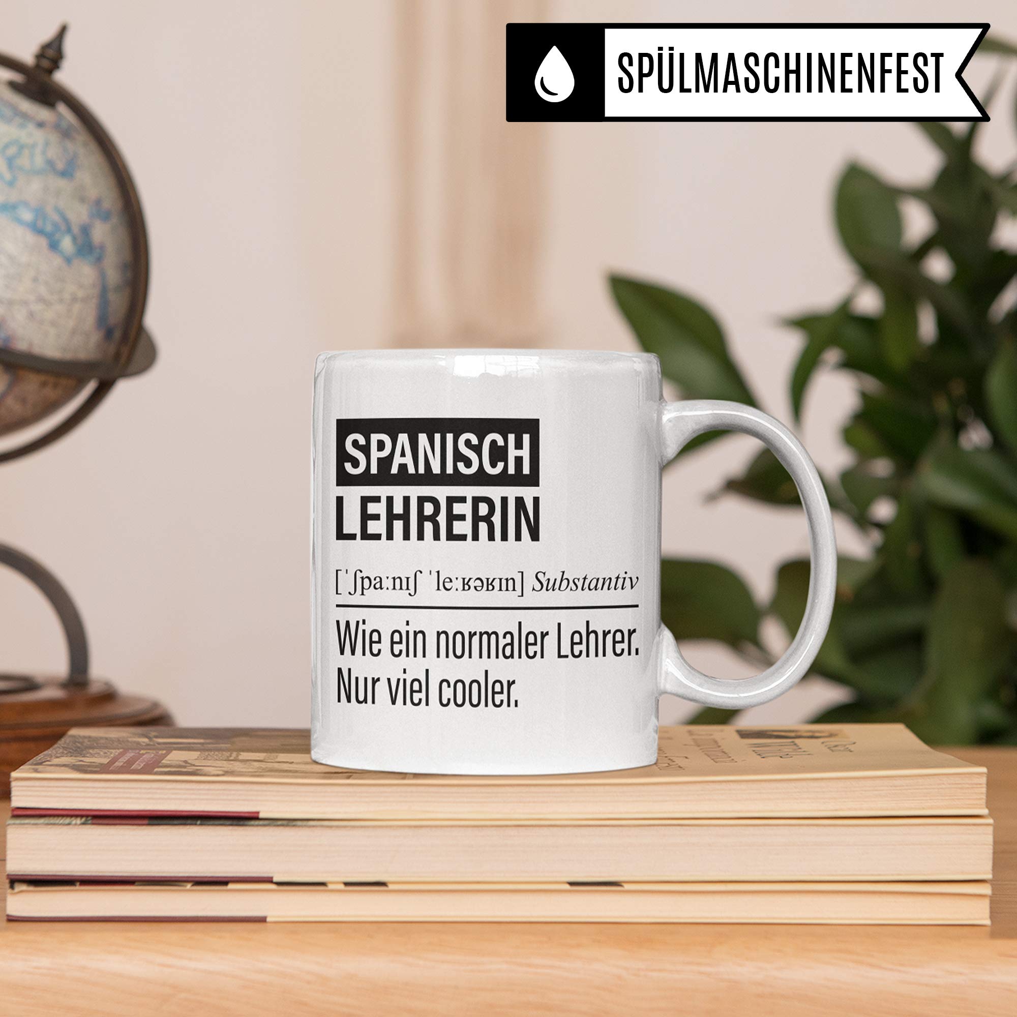 Spanischlehrerin Tasse, Geschenk für Spanisch Lehrerin, Kaffeetasse Ge – Pagma Druck