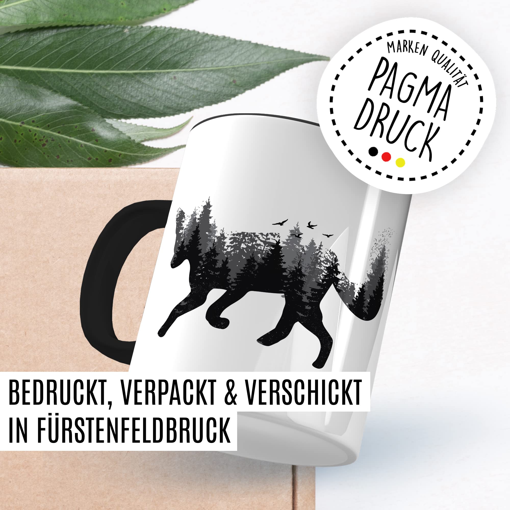 Tasse Fuchs hochwertiges Design, Geschenk Fuchs-Fans Motiv, Rotfuchs Geschenk-Idee Kollegen Freundin Freund Kaffeetasse, Fuchs Wald-Tiere Wald-Motiv Jäger Naturliebhaber Kaffee-Becher