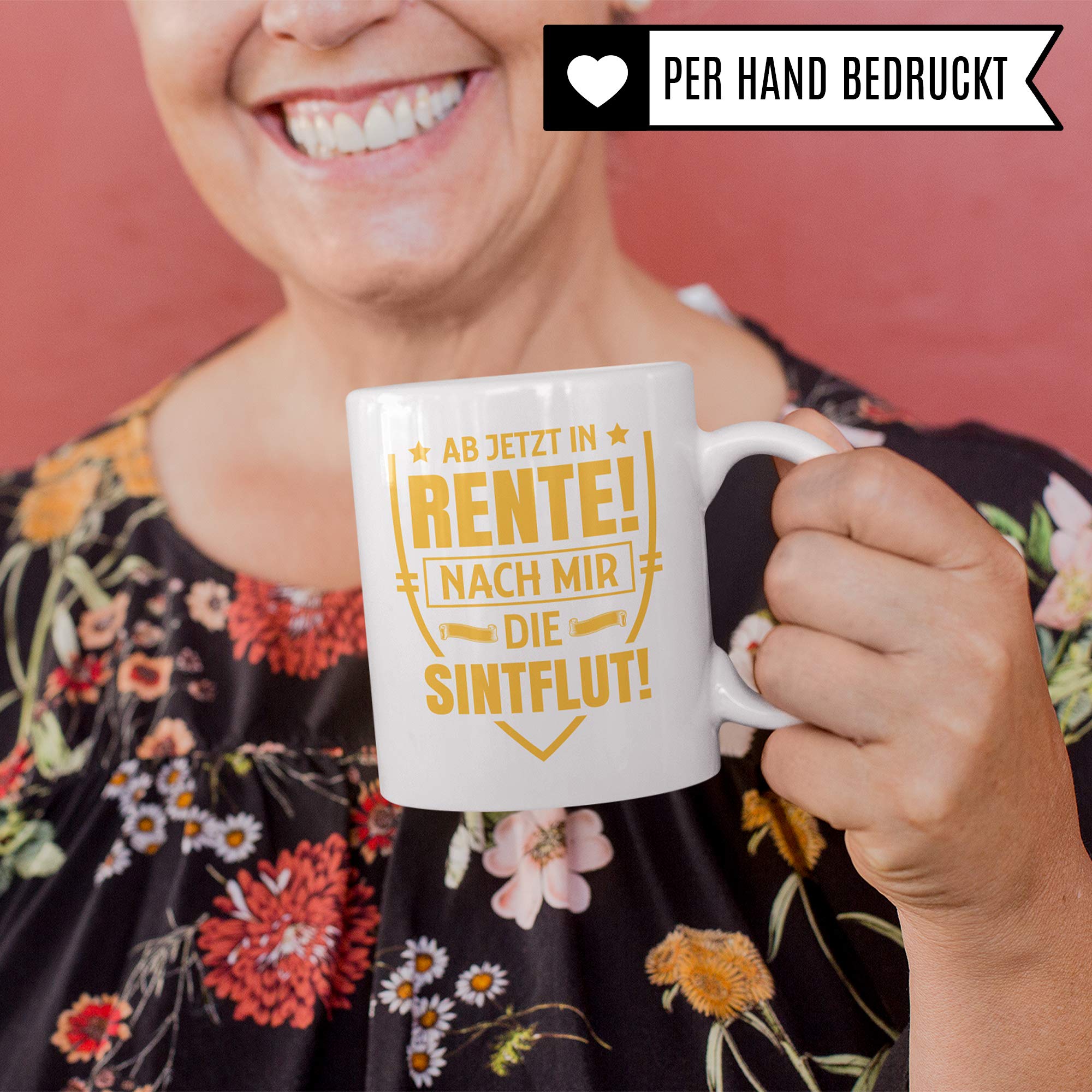 Pagma Druck Rente Tasse, Renteneintritt Geschenk Kaffeetasse, Kaffeebecher Rentenbeginn Ruhestand Pension Rentnerin Spruch, Rentner Geschenke für die Rente Becher Mann & Frau