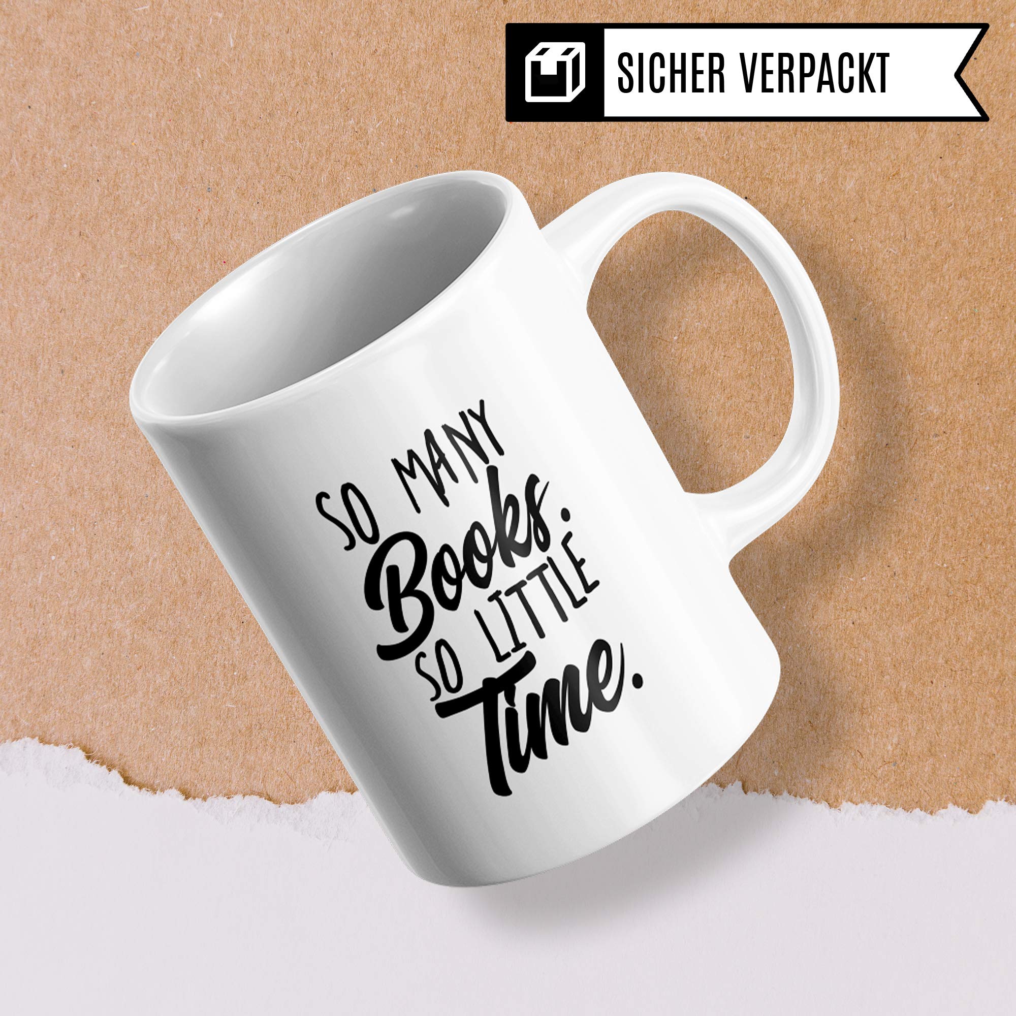 Pagma Druck Lesen Tasse Bücherwurm, Buch Leseratte Geschenk Kaffeetasse Spruch, Bücher Geschenkidee für Leser & Leserin Becher, Kaffeebecher Literatur lustig