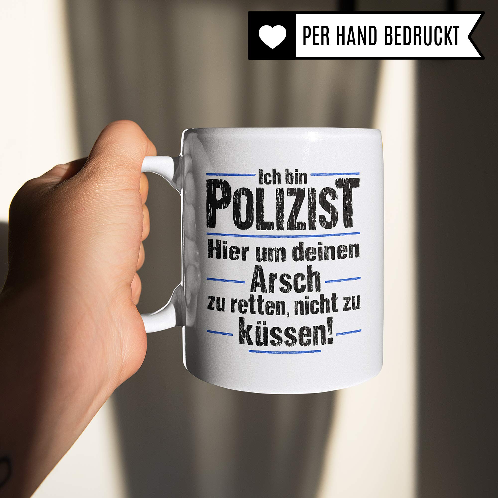 Pagma Druck Polizist Tasse, Polizei Geschenk, Becher Geschenkidee für Polizisten Kaffeetasse, Ausbildung Streifenpolizist Kripo Beamter Witz Police Kaffeebecher lustig