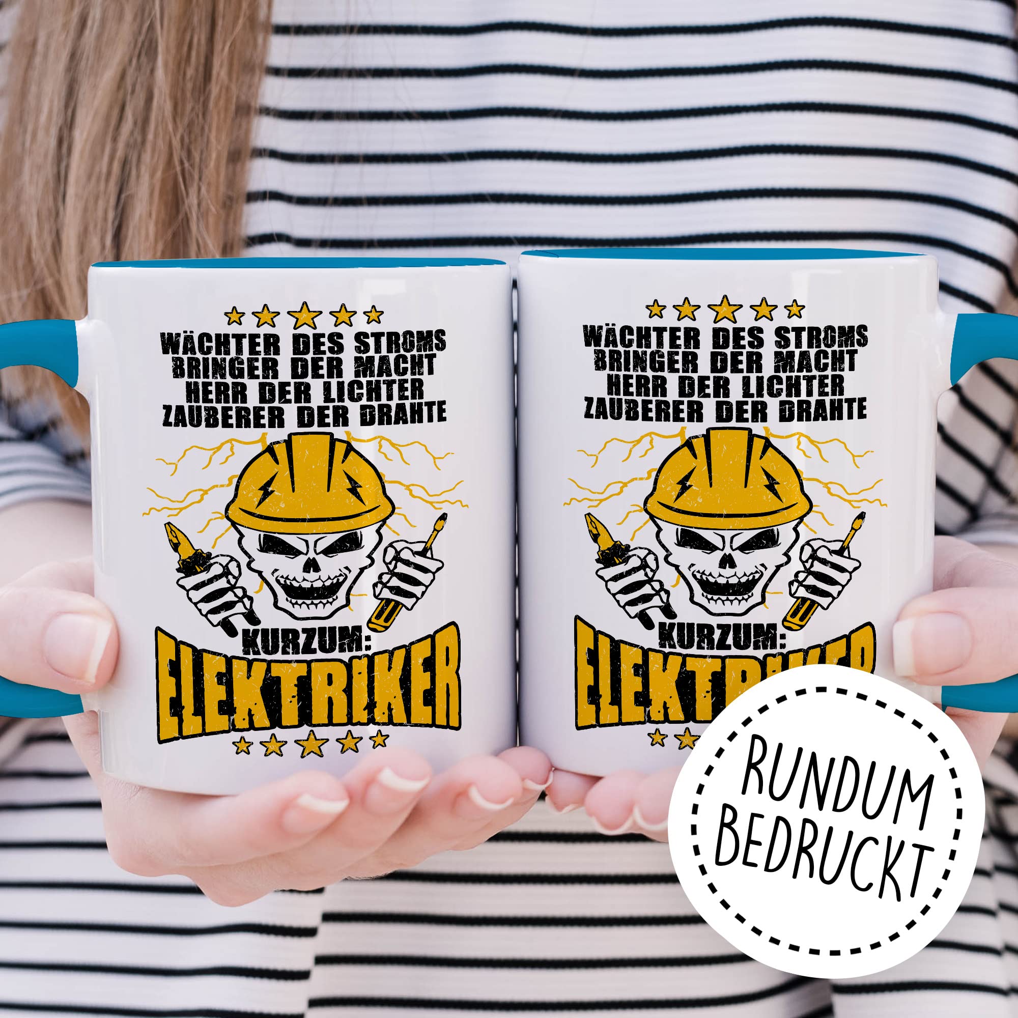 Elektriker Tasse Elektronik Geschenkidee Installateur Kaffeetasse Geschenk für Elektrotechniker Kaffeebecher Drahtzieher Becher