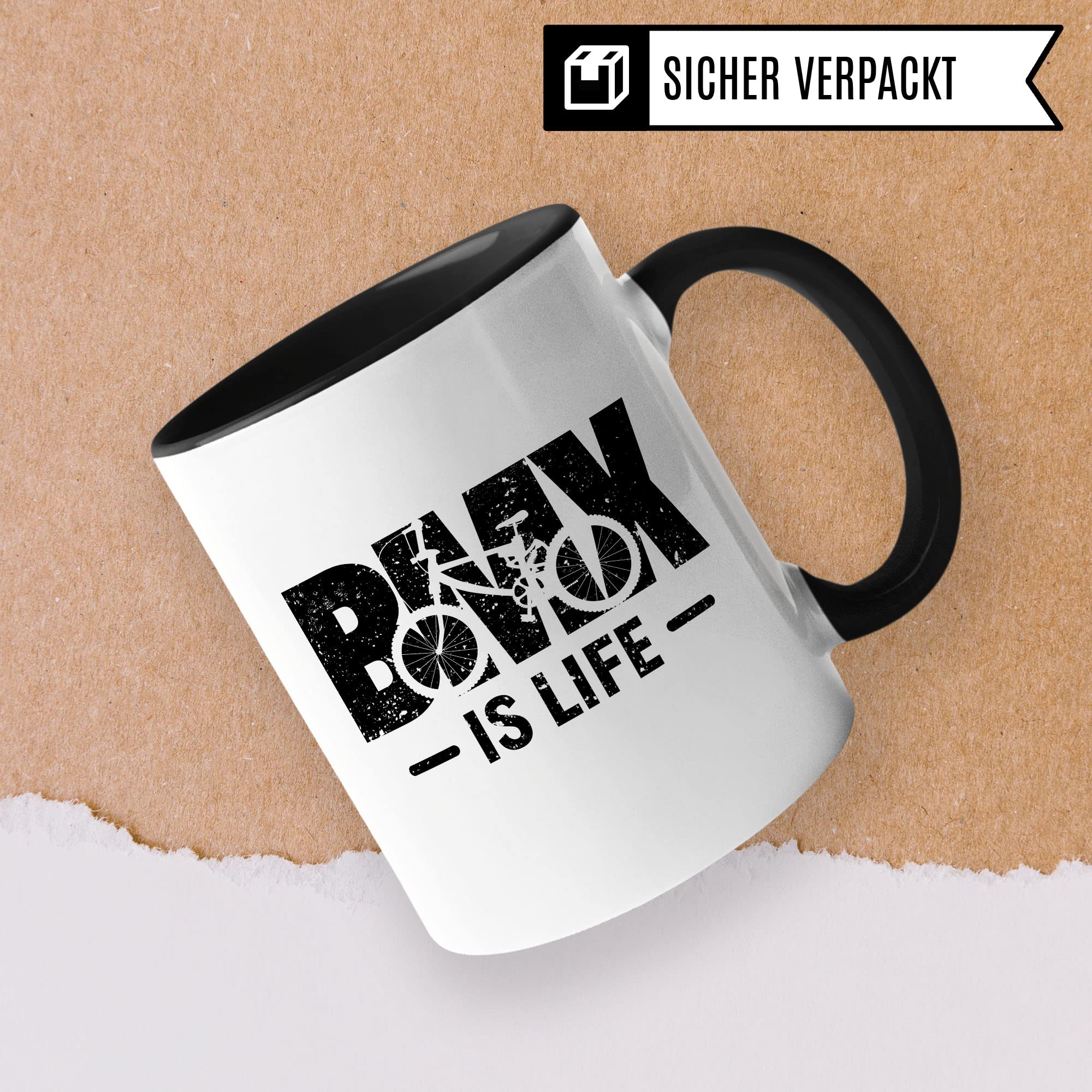 Bmx Tasse Geschenkidee Fahrrad Kaffeetasse Humor Witz Geschenk für Bmxfahrer Kapitän Kaffeebecher Bike Becher