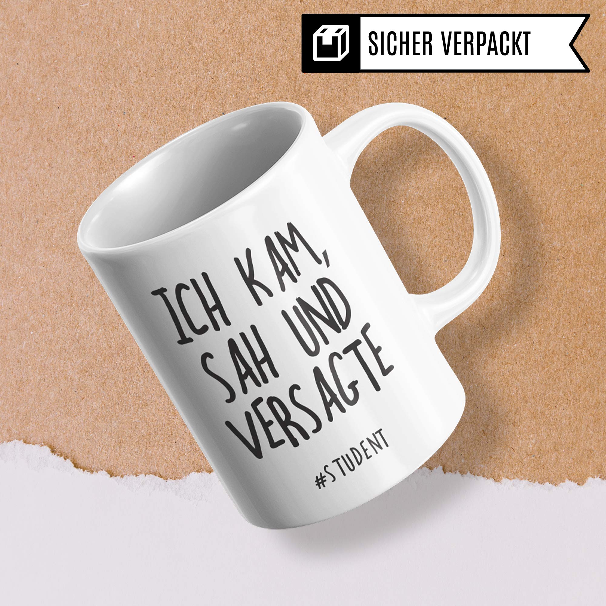 Pagma Druck Studenten Geschenk, Tasse Studium, Student Geschenkidee Uni Witz Becher, Kaffeetasse lustig Universität Studieren Anfang Beginn, Semester Kaffeebecher