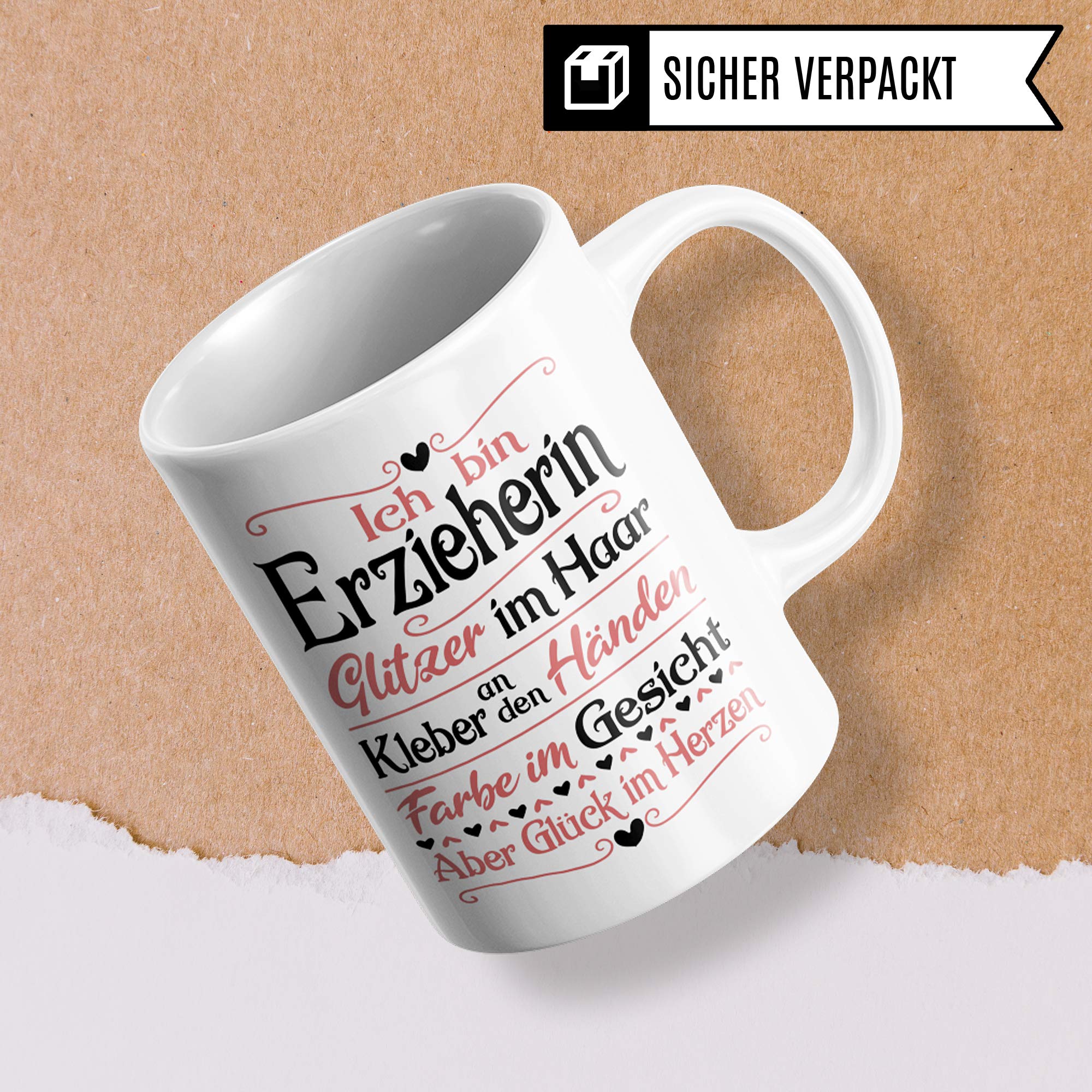 Pagma Druck Erzieherin Geschenk, Tasse Erzieherin Abschiedsgeschenk Kindergarten Becher, Erzieher Tasse Kaffeetasse, Geschenkidee für Erzieherin Abschied, Kaffeebecher Kindergärtnerin Kita